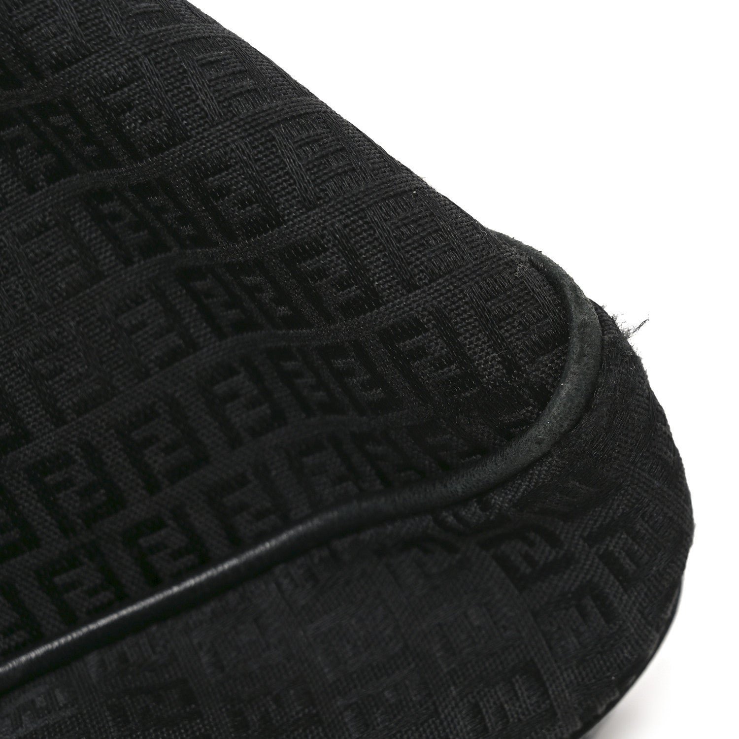 Baguette Black Zucca Canvas Bag with Leather Trim - Image 10