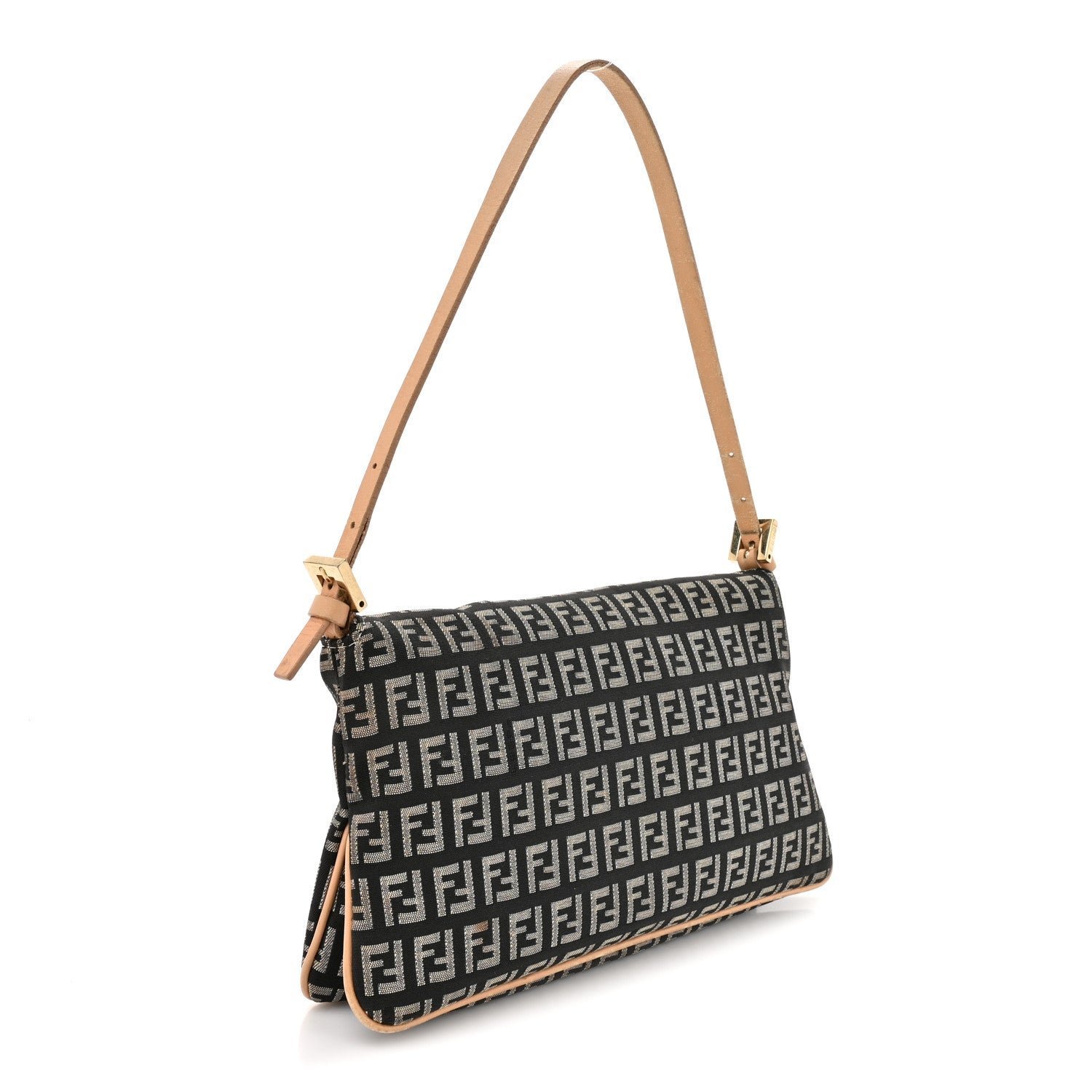 Fendi Zucchino Baguette (Beige/Black Canvas) - Image 3