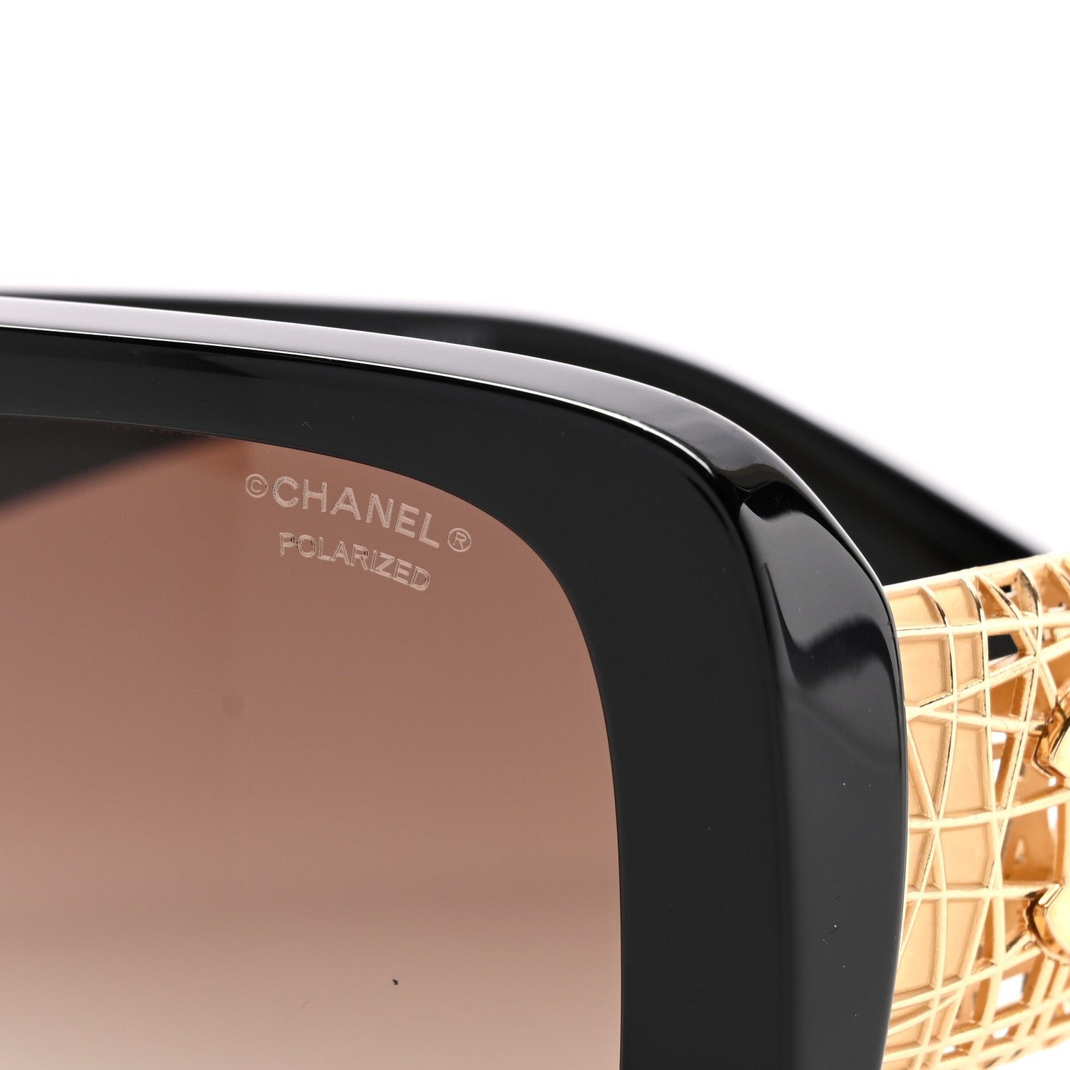 Acetate Metal Polarized Square Sunglasses 5532 Black - Image 7