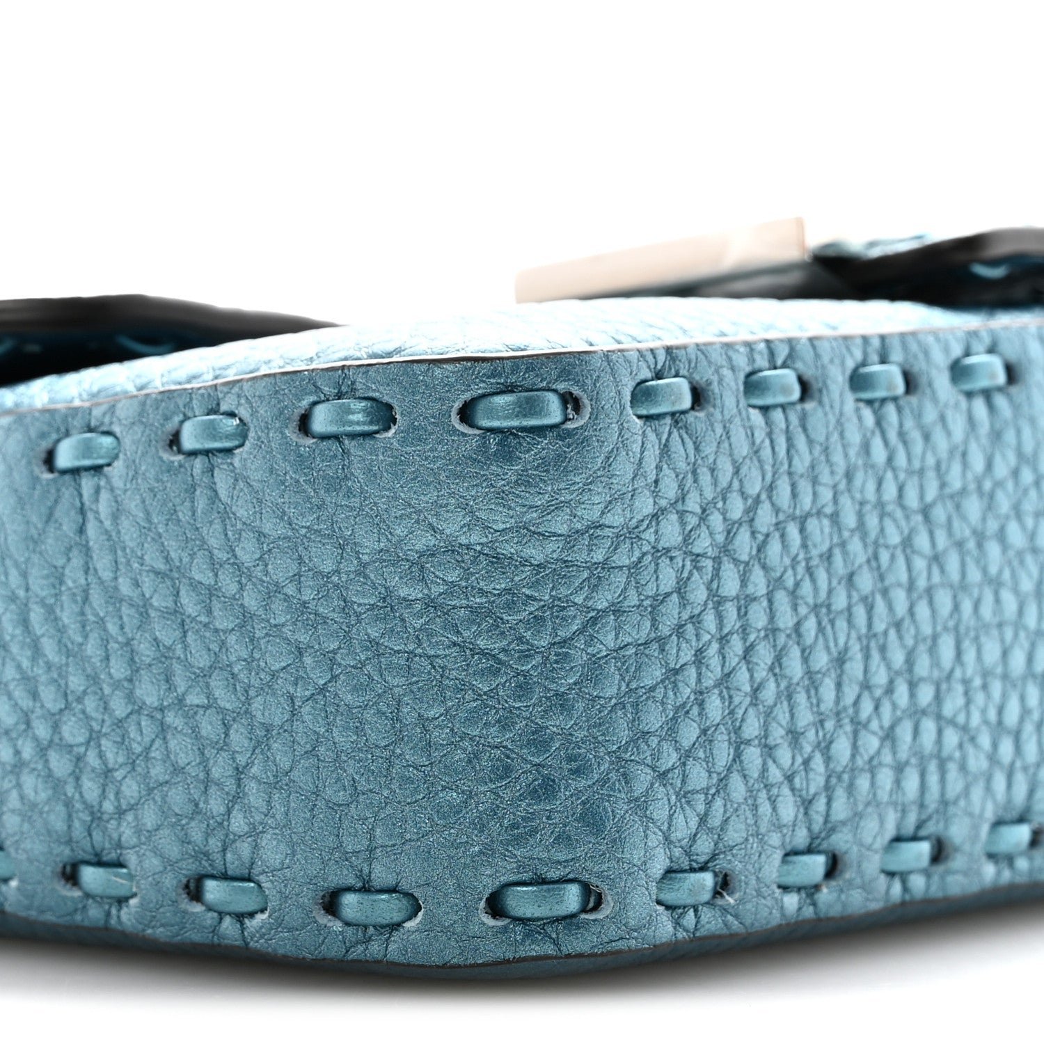 Mini Baguette Sellerissima Metallic Cuoio Roma & Tape Stitch - Image 8