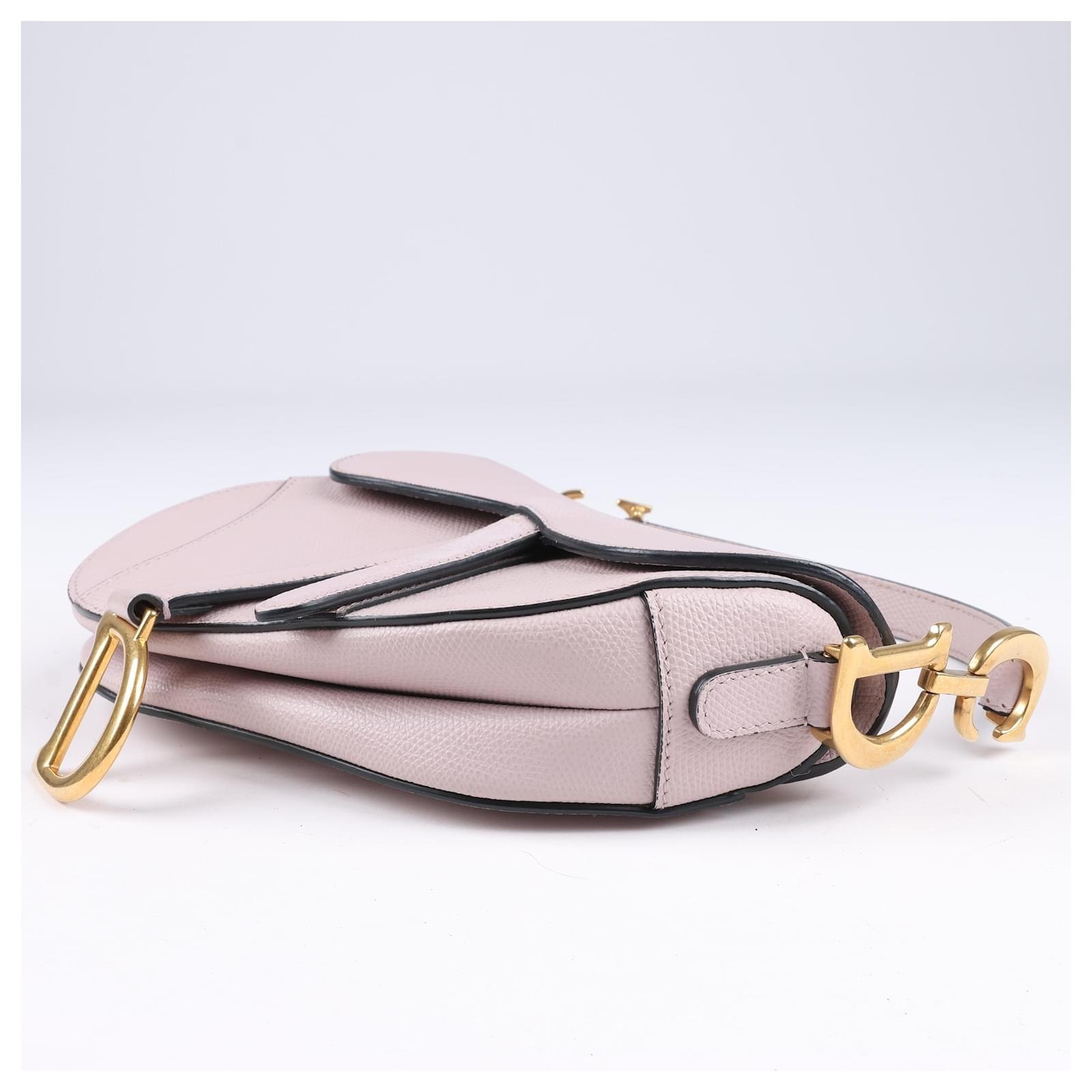 Saddle Bag with Strap Blush Grained Calfskin - Image 6
