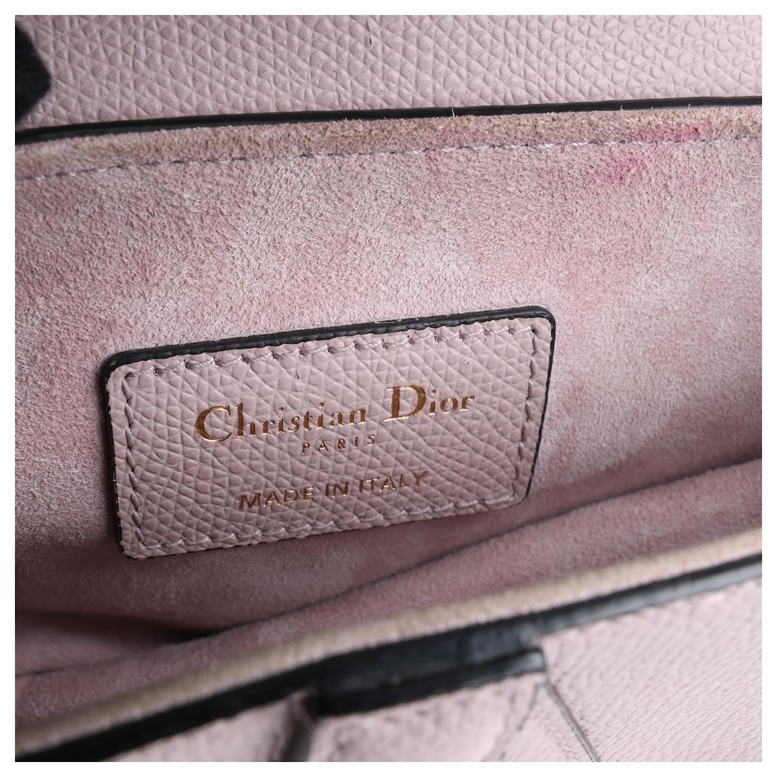 Saddle Bag with Strap Blush Grained Calfskin - Image 12