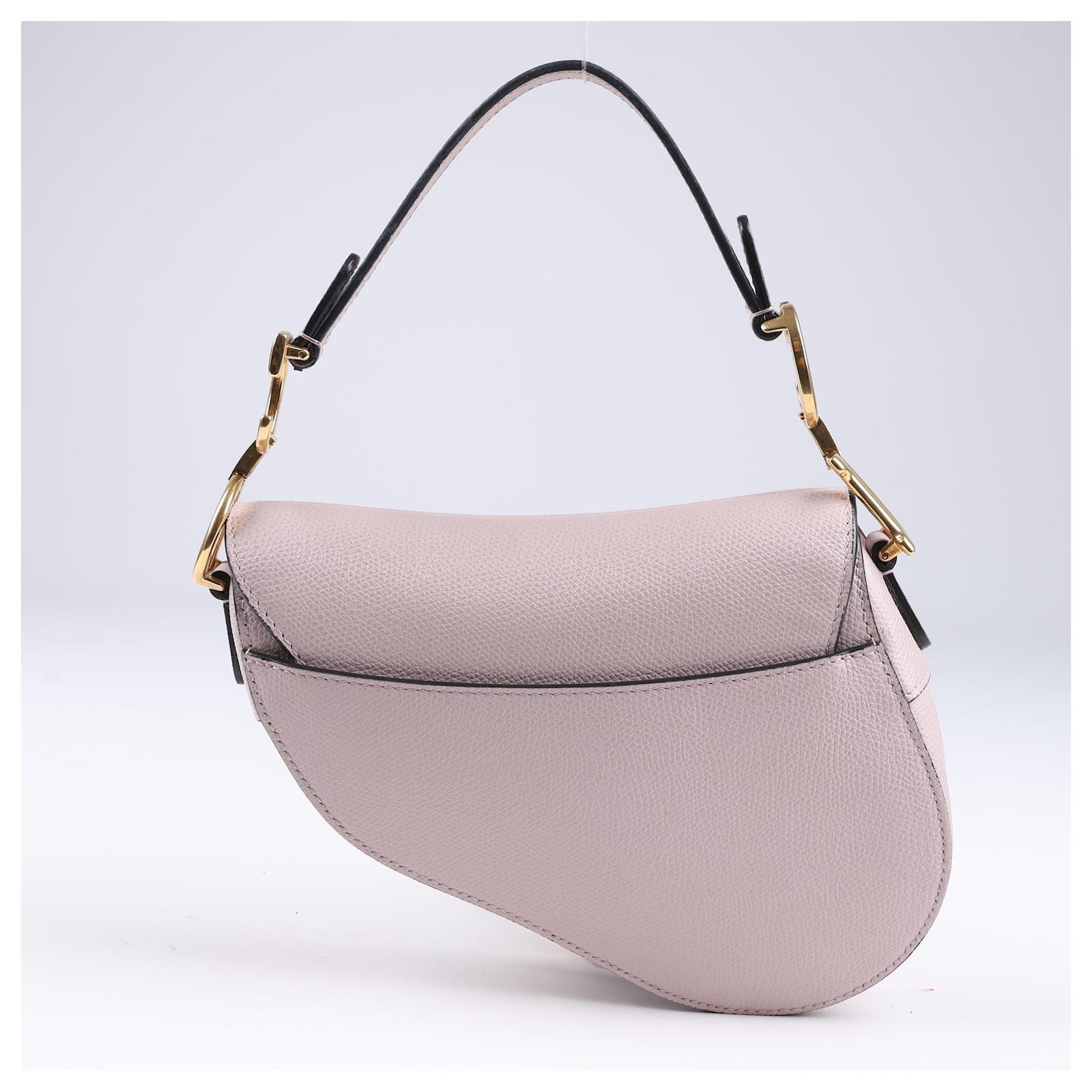 Saddle Bag with Strap Blush Grained Calfskin - Image 2