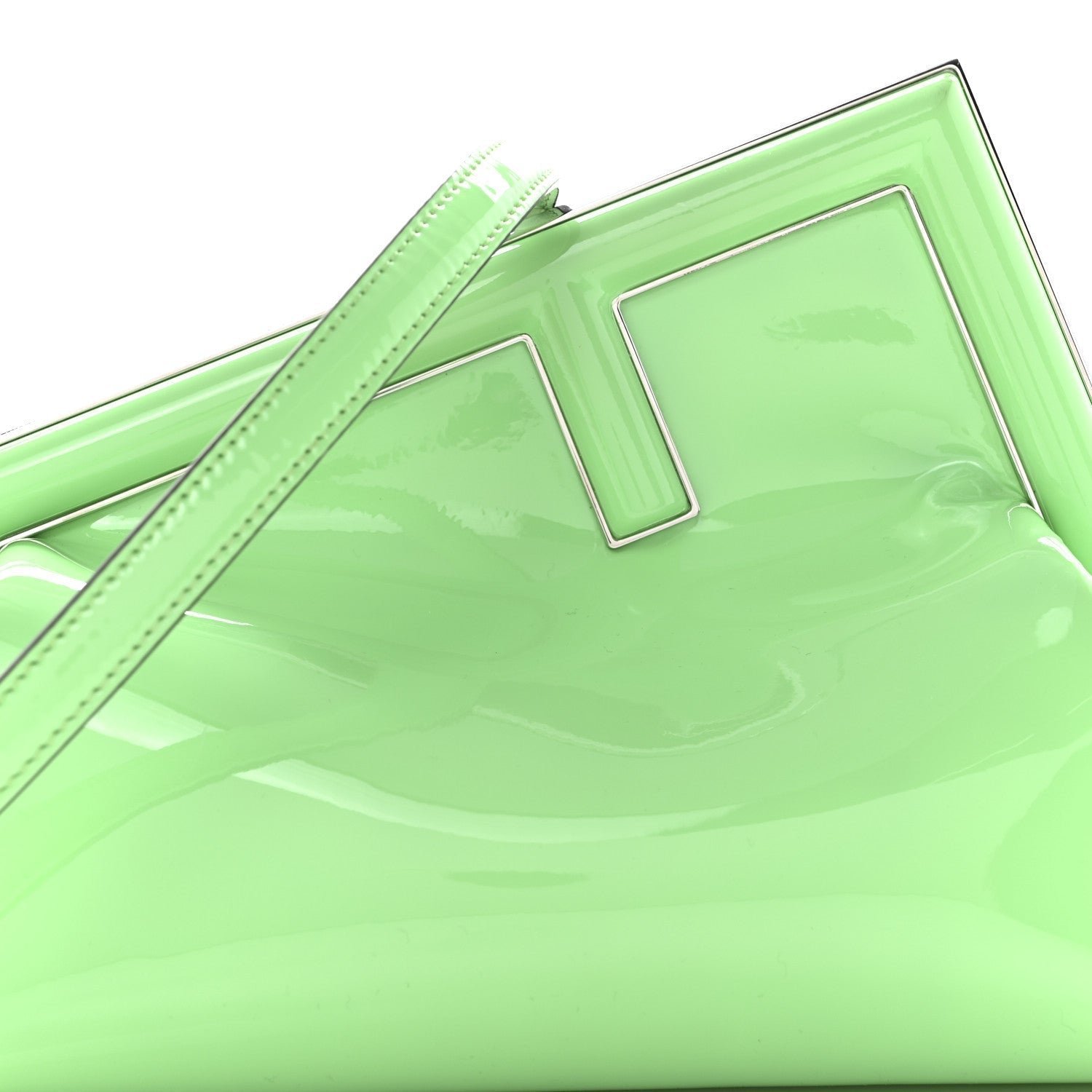 Fendi First Midi Edamame Green Patent Leather Bag - Image 8