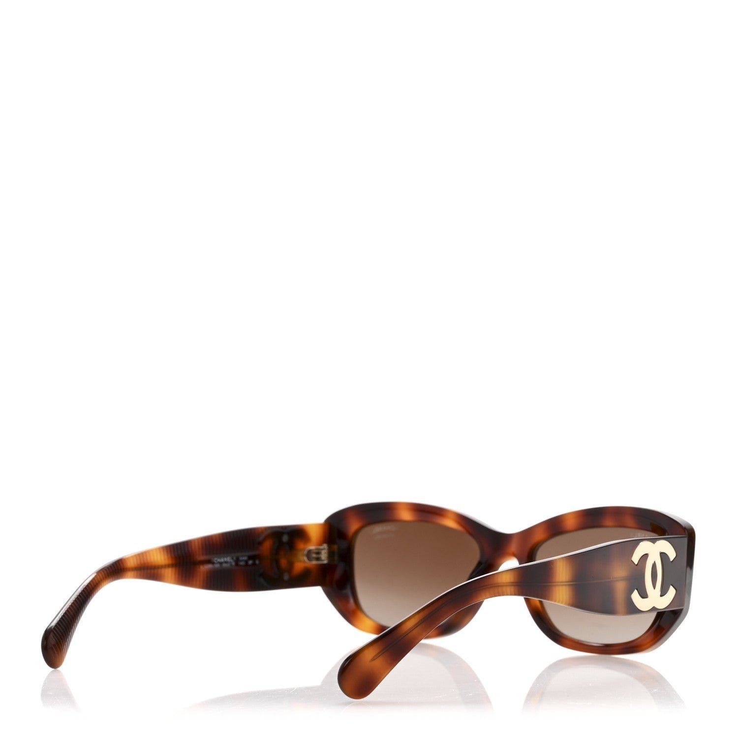Acetate Polarized Rectangle Sunglasses 5493 Tortoise - Image 4