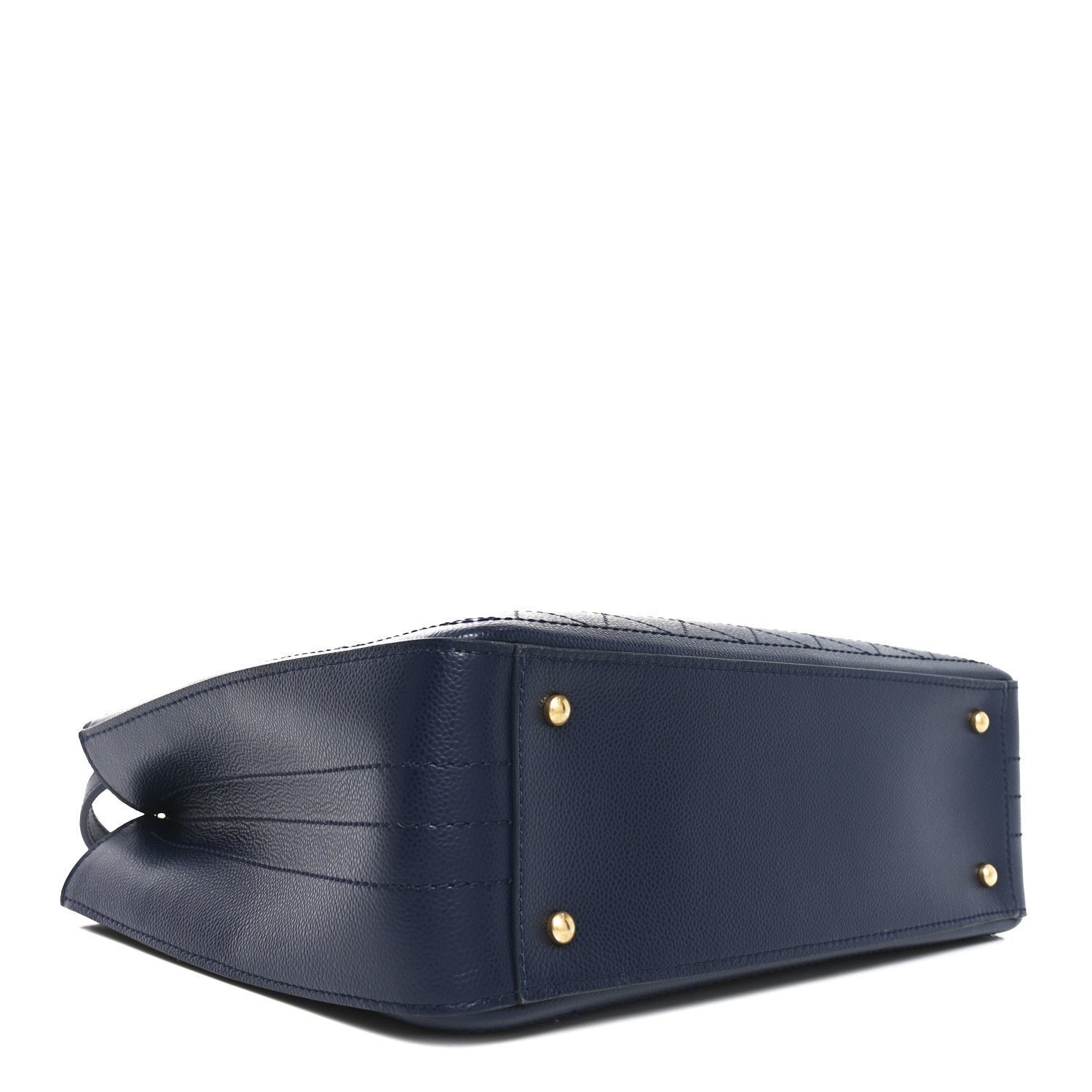 Bullskin Stitched Bi-Color Large Shopping Tote Blue - Image 4