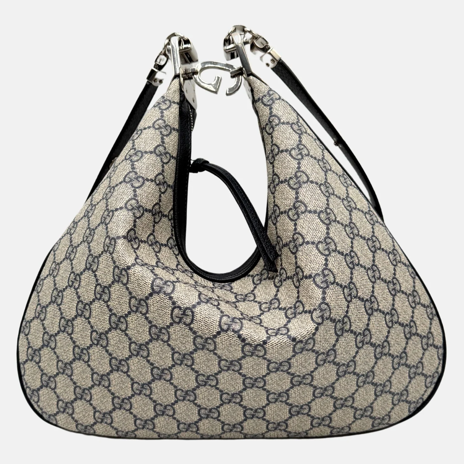 Attache Shoulder Bag Beige GG Supreme Canvas Large