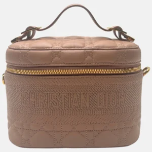 Vanity Case Dusty Pink Cannage Leather