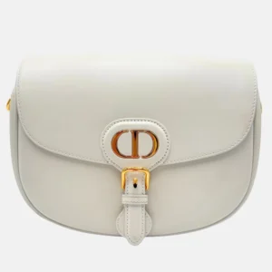 Bobby Flap Bag White Leather Small