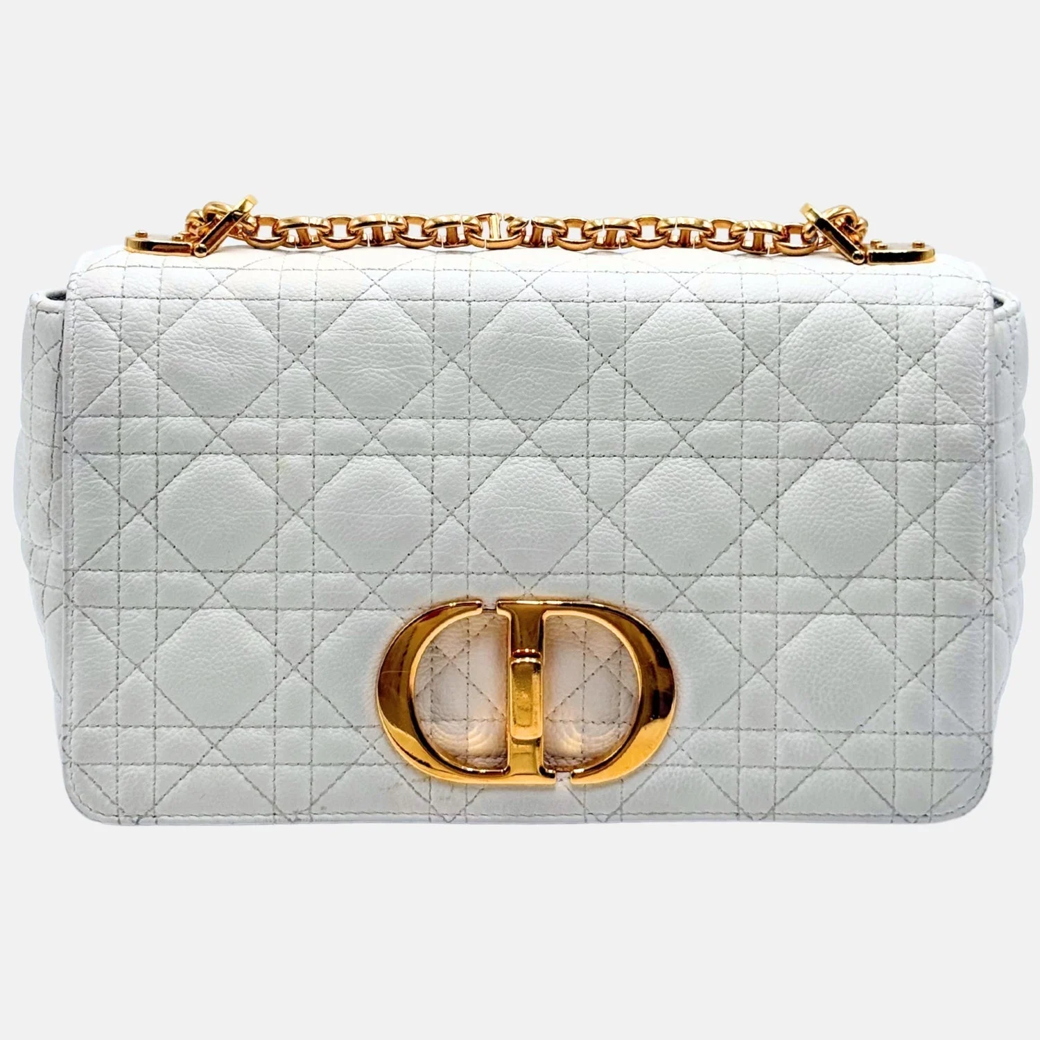 Caro Bag Ivory Lambskin Cannage Large