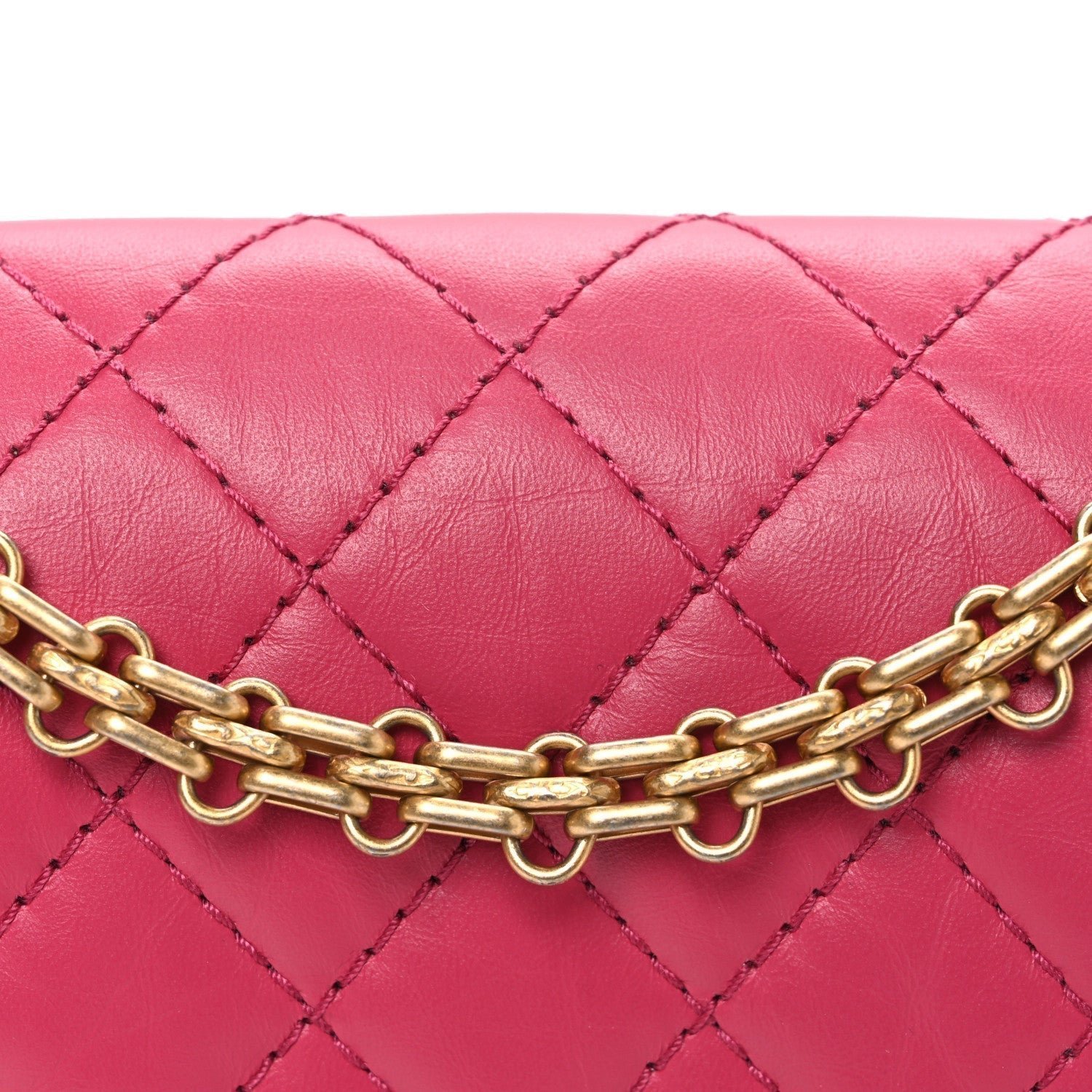 Aged Calfskin Quilted 2.55 Reissue Mini Flap Fuchsia - Image 8