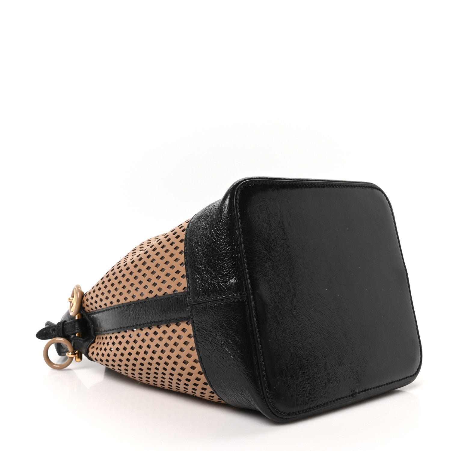 Fendi Vitello Liberty Perforated Small Mon Tresor Bucket Bag - Image 4