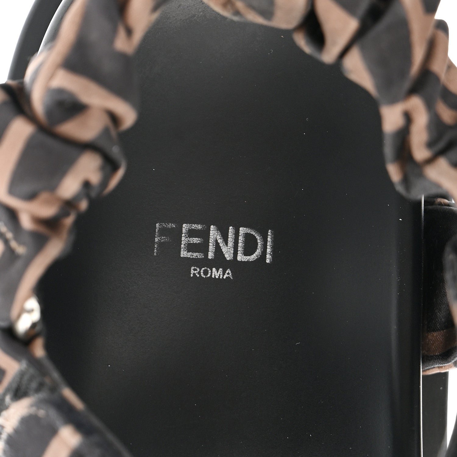 Fendi Feel Brown satin sandals 38 - Image 9