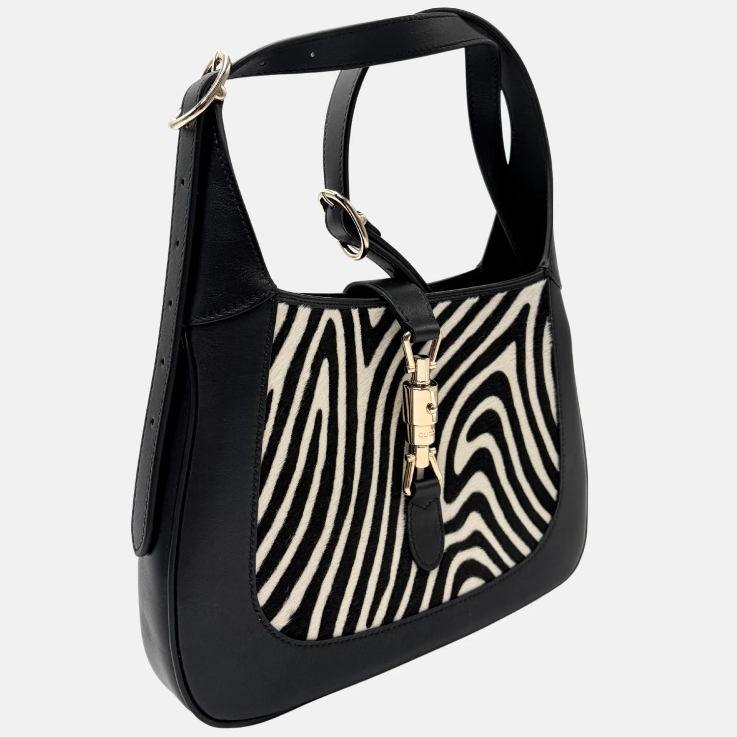 Jackie 1961 Zebra Horsehair Shoulder Bag - Image 3