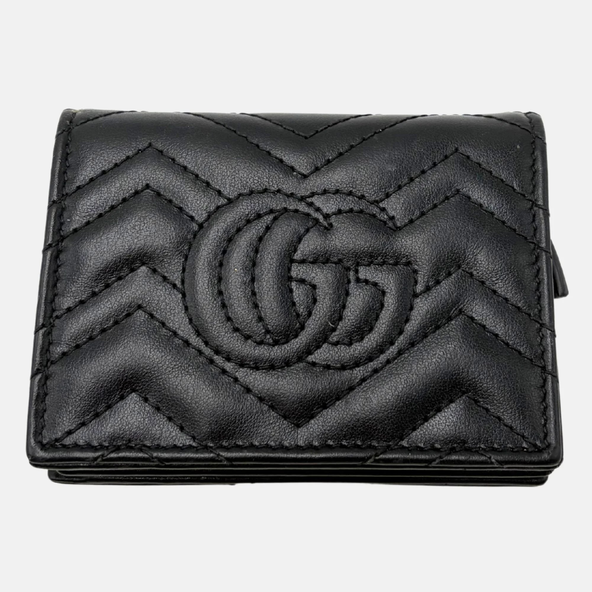 GG Marmont Matelasse Card Case Black - Image 2