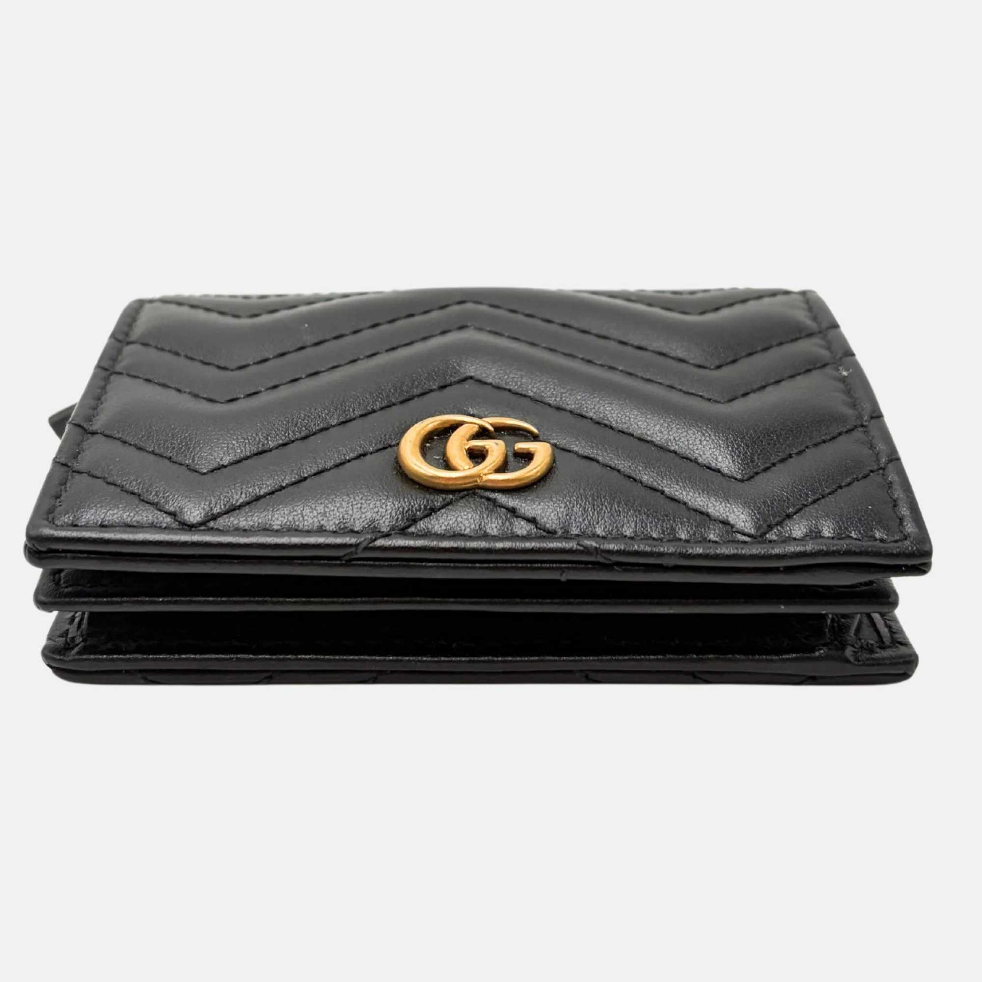 GG Marmont Matelasse Card Case Black - Image 3