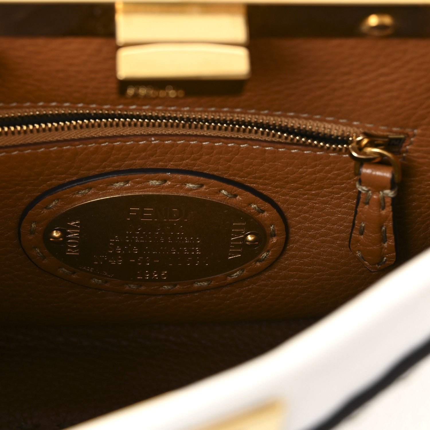 Fendi Cuoio Romano Selleria Tri-color Mini Peekaboo Iconic Satchel - Image 6