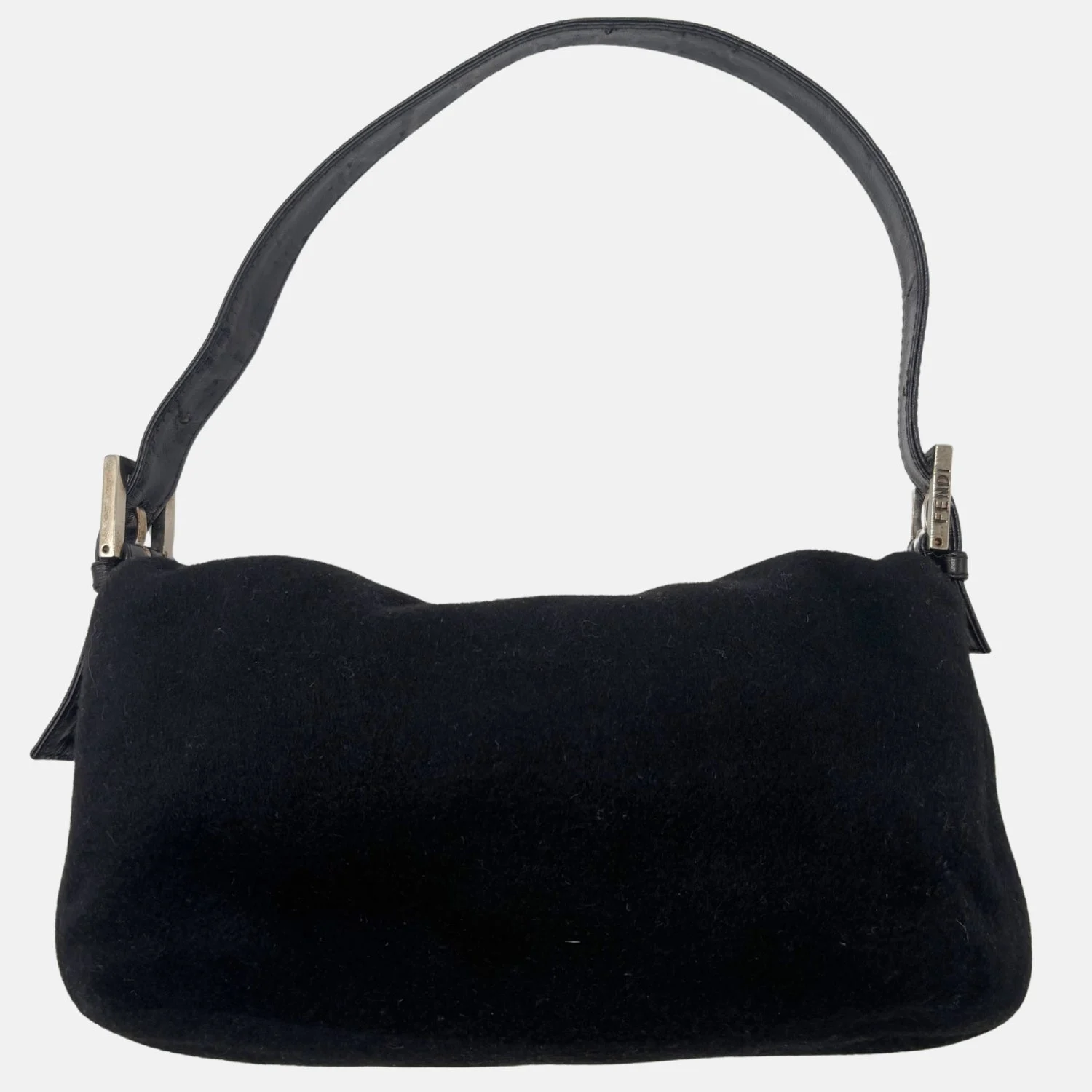 Baguette Bag Black Cashmere/Leather - Image 2
