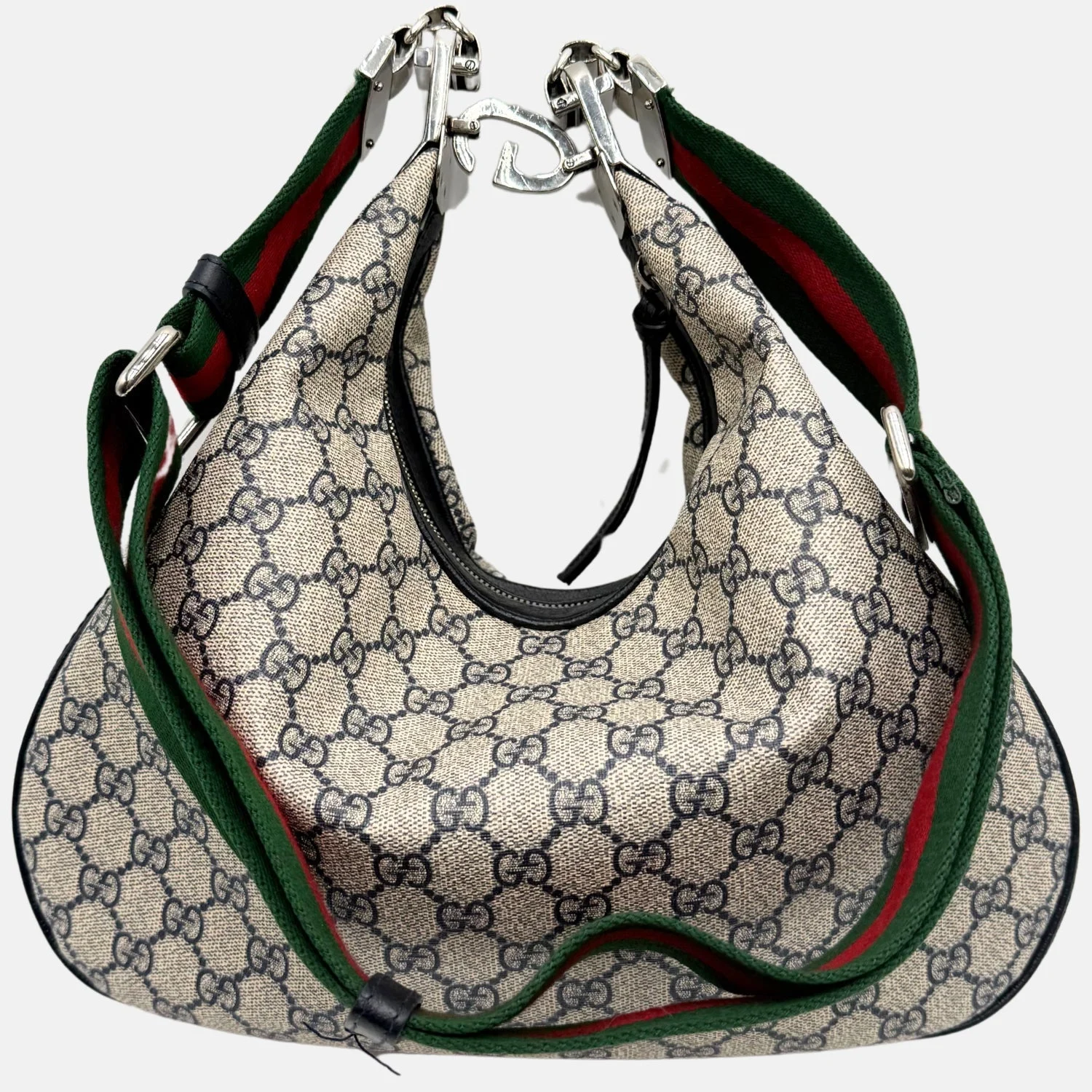 Attache Shoulder Bag Beige Supreme Monogram Calfskin Large - Image 2