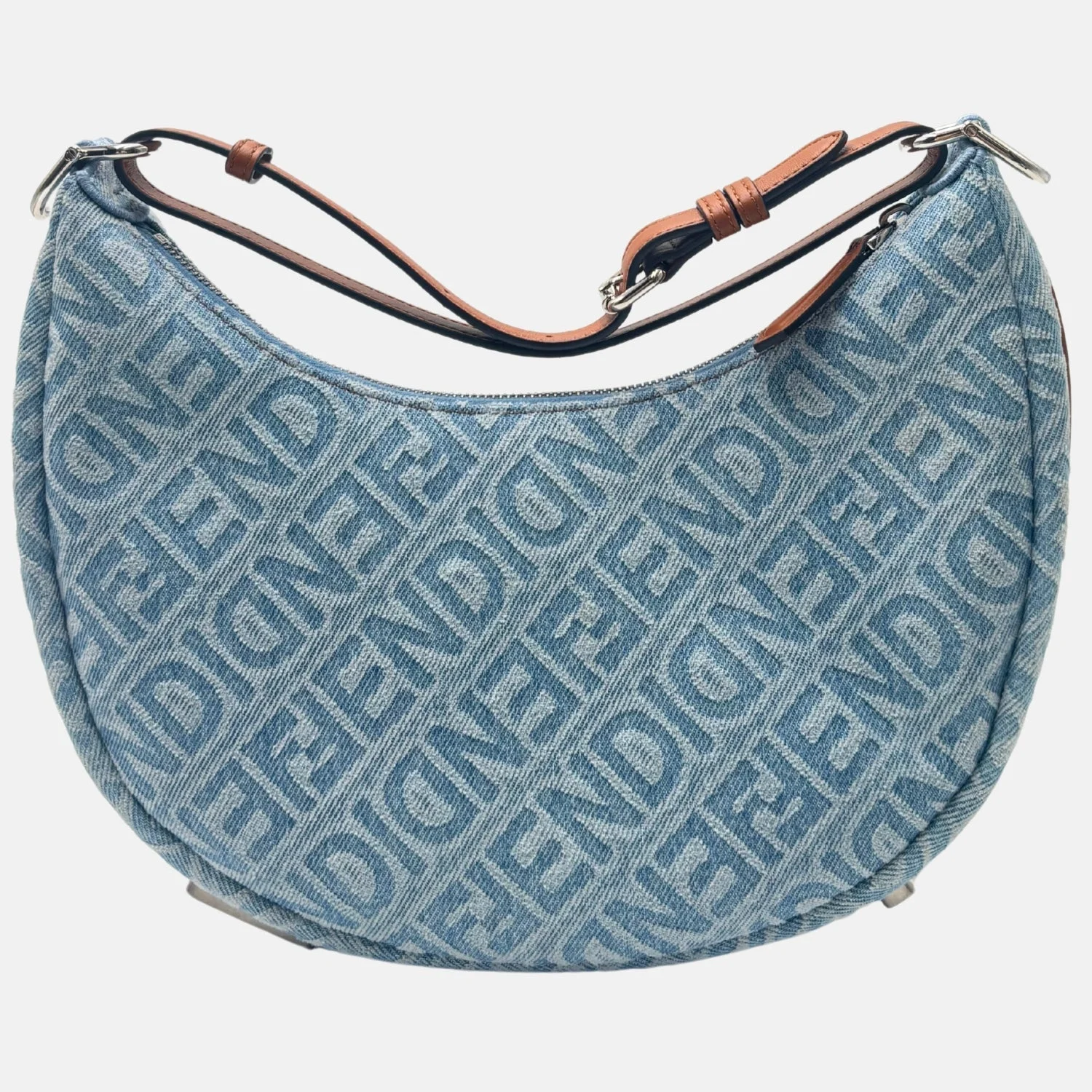 Fendigraphy Hobo Bag Blue Denim - Image 2