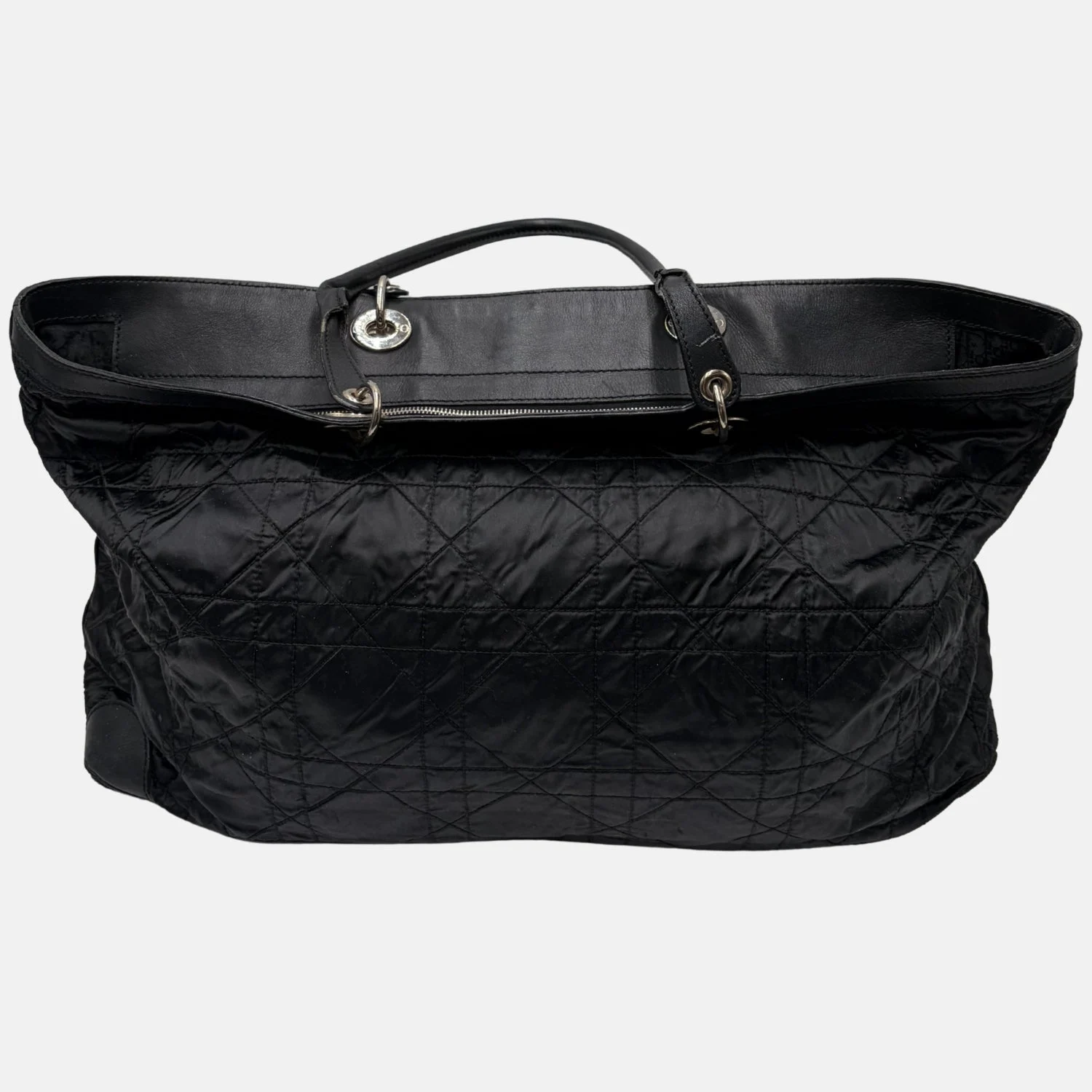 Cannage Tote Bag Black Nylon - Image 2