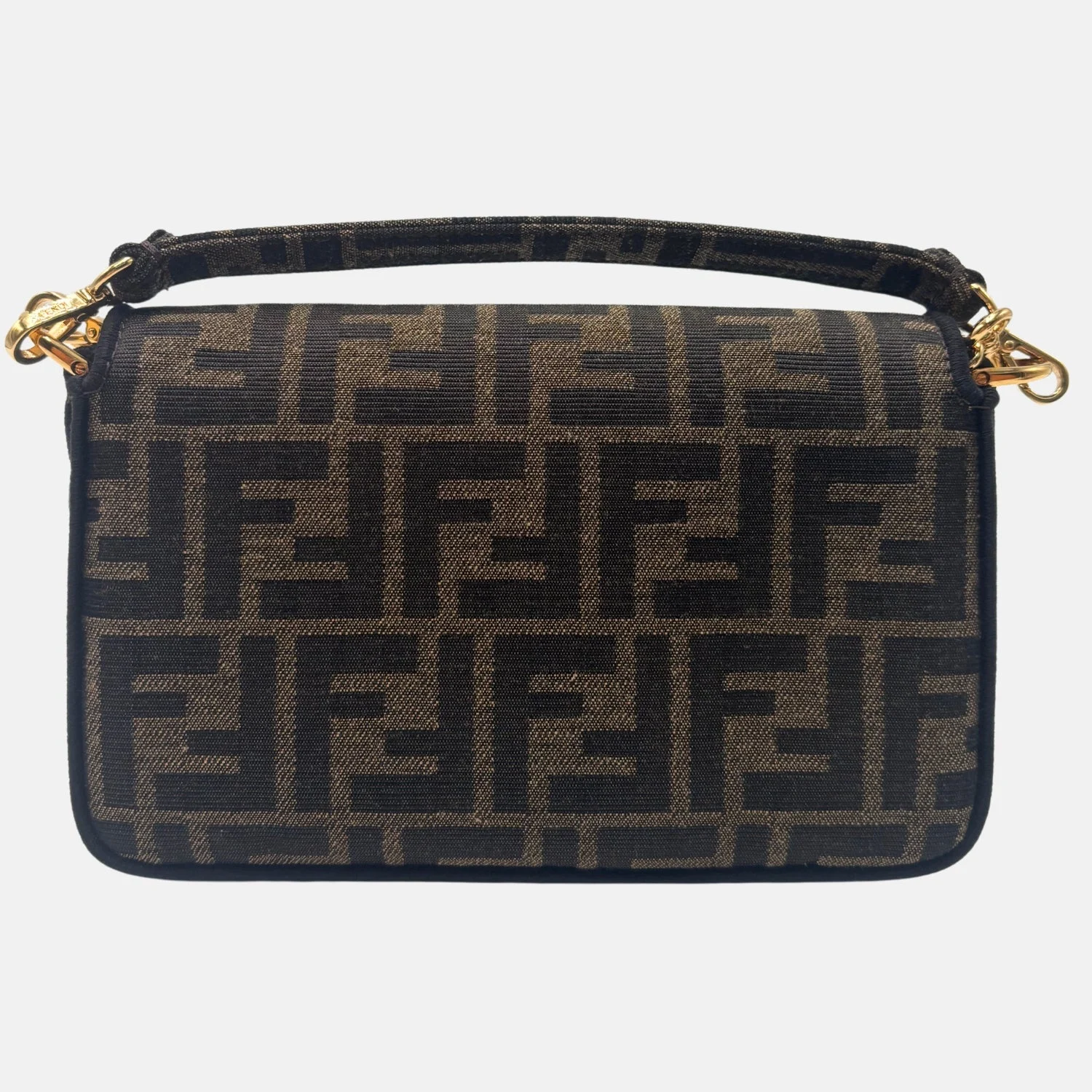 Zucca Baguette Bag Brown Canvas - Image 6