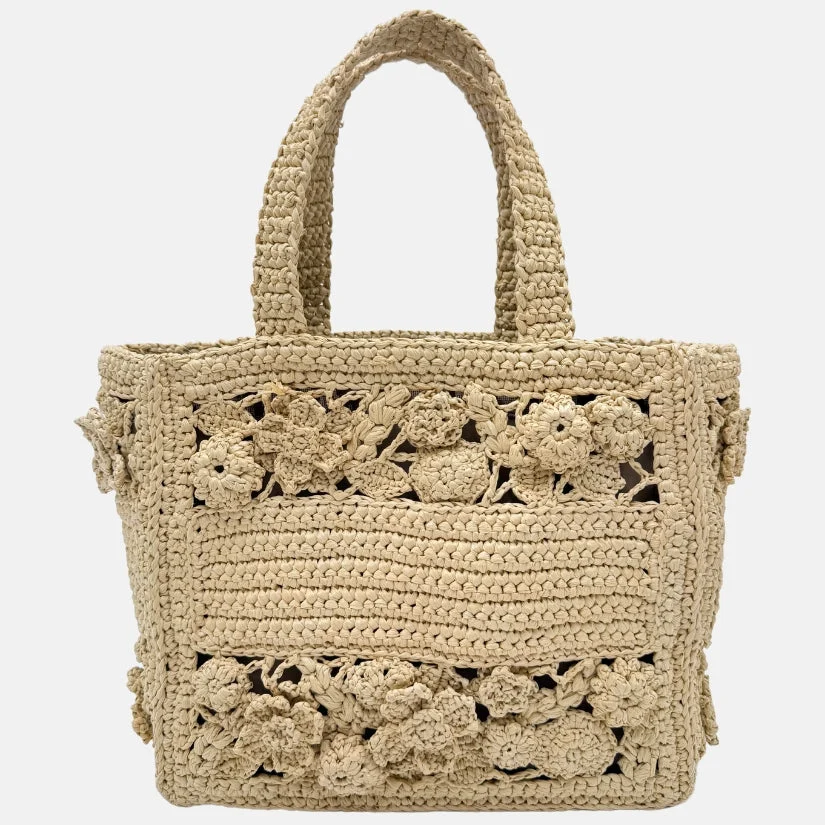 Book Tote Small Natural Raffia - Image 2