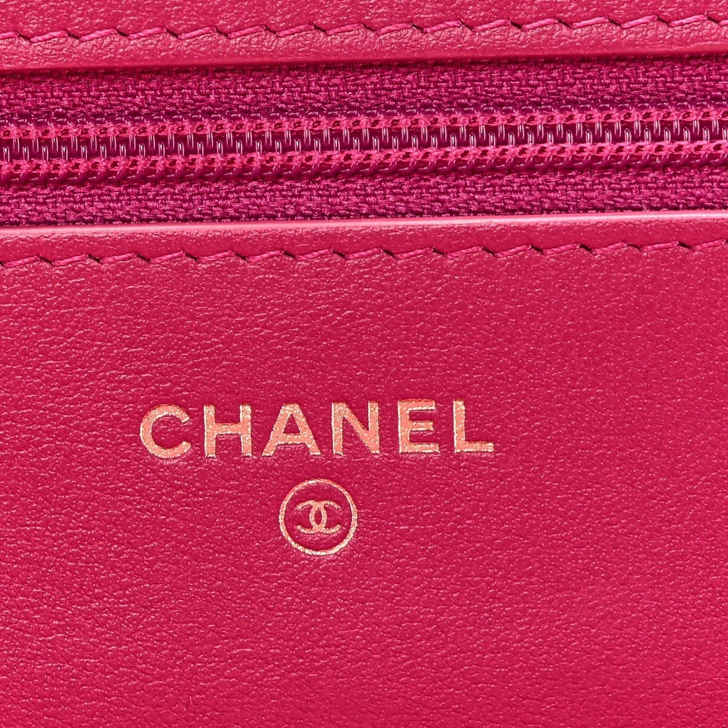 Caviar Quilted Boy Wallet On Chain WOC Fuchsia - Image 6