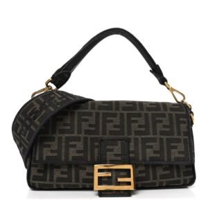 Fendi Fabric Jacquard FF 1974 Medium Baguette