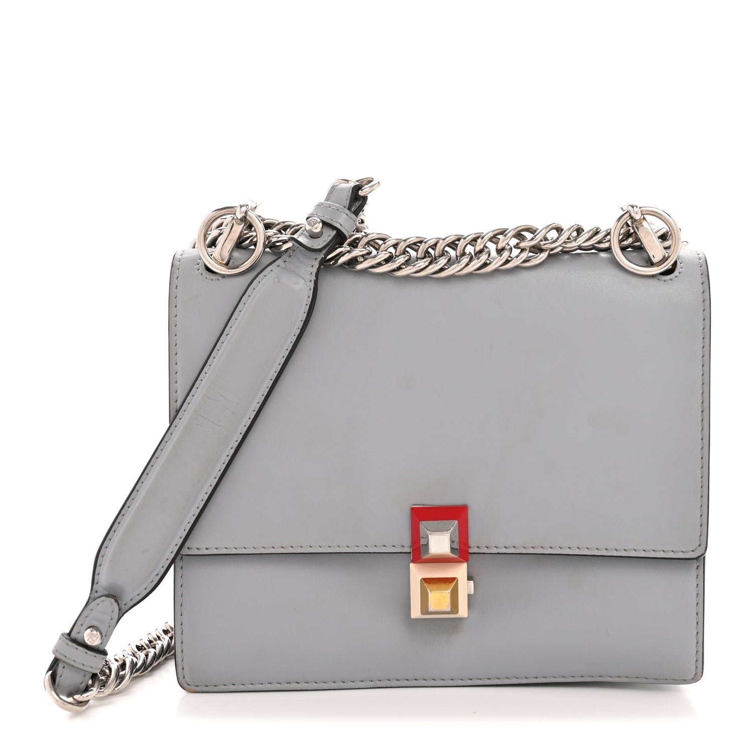 Fendi Vitello Liberty Studded Small Kan I Shoulder Bag