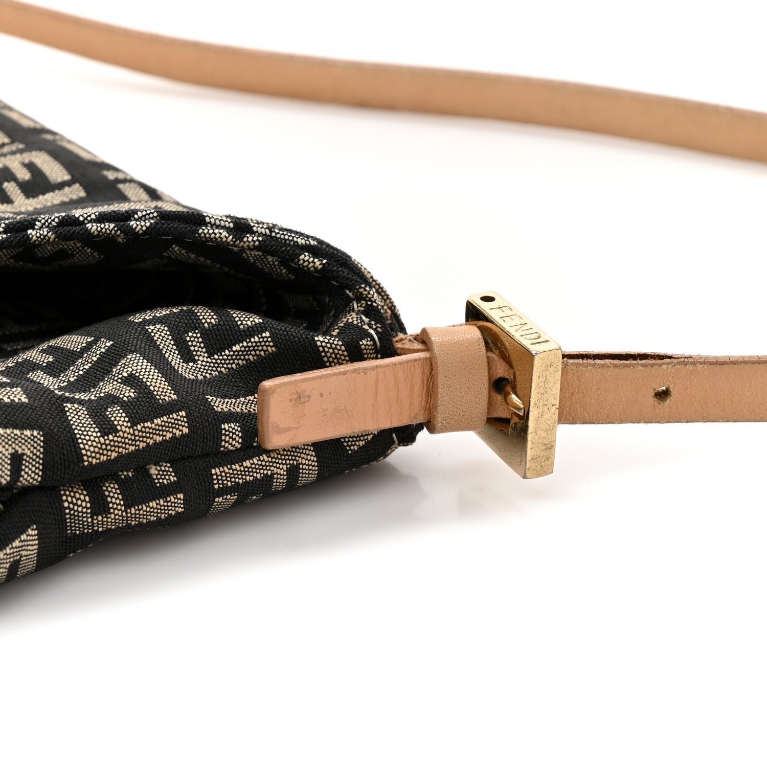 Fendi Zucchino Baguette (Beige/Black Canvas) - Image 12
