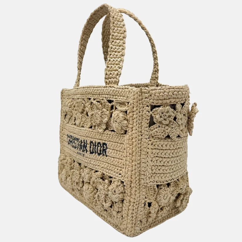 Book Tote Small Natural Raffia - Image 3
