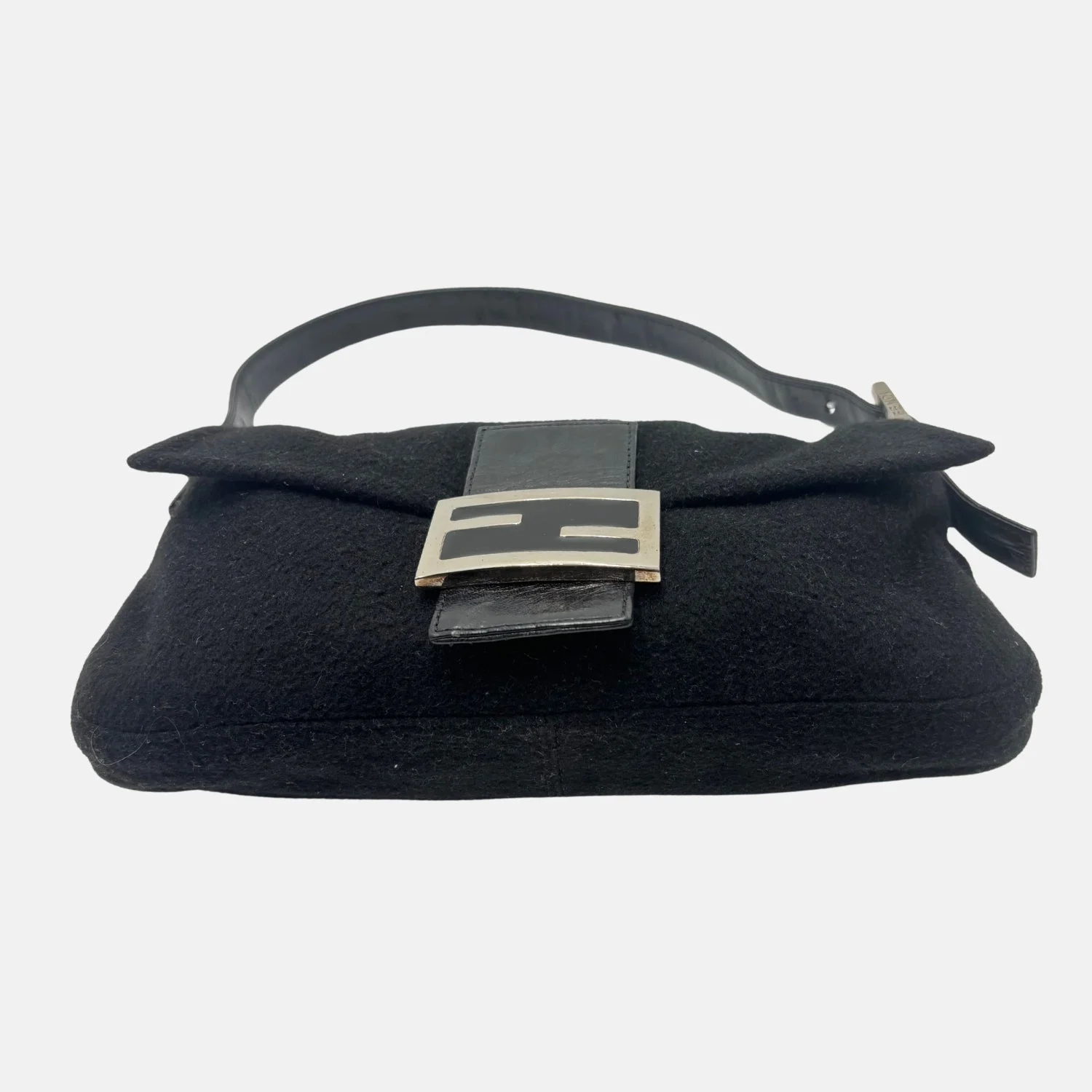 Baguette Bag Black Cashmere/Leather - Image 3