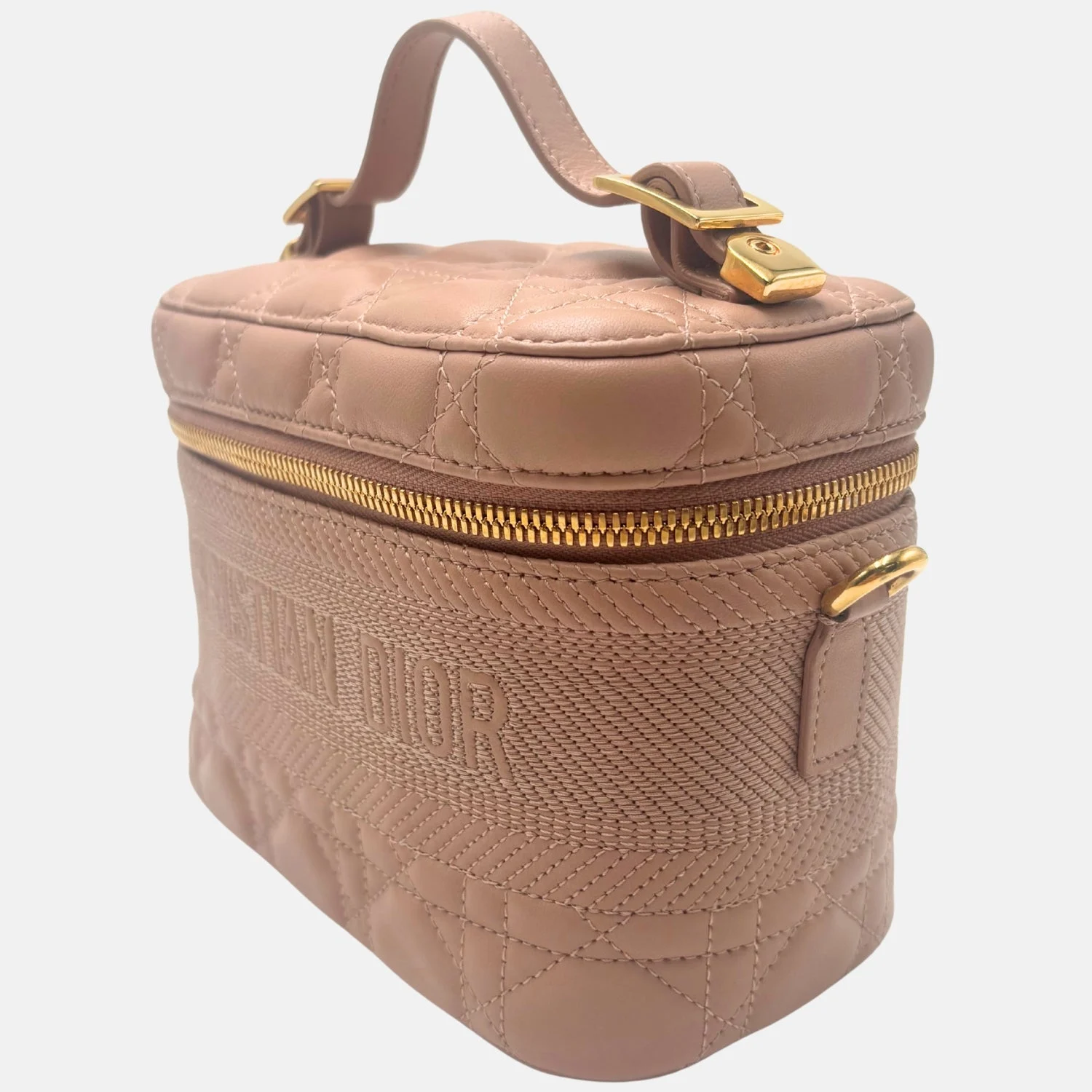 Vanity Case Dusty Pink Cannage Leather - Image 7