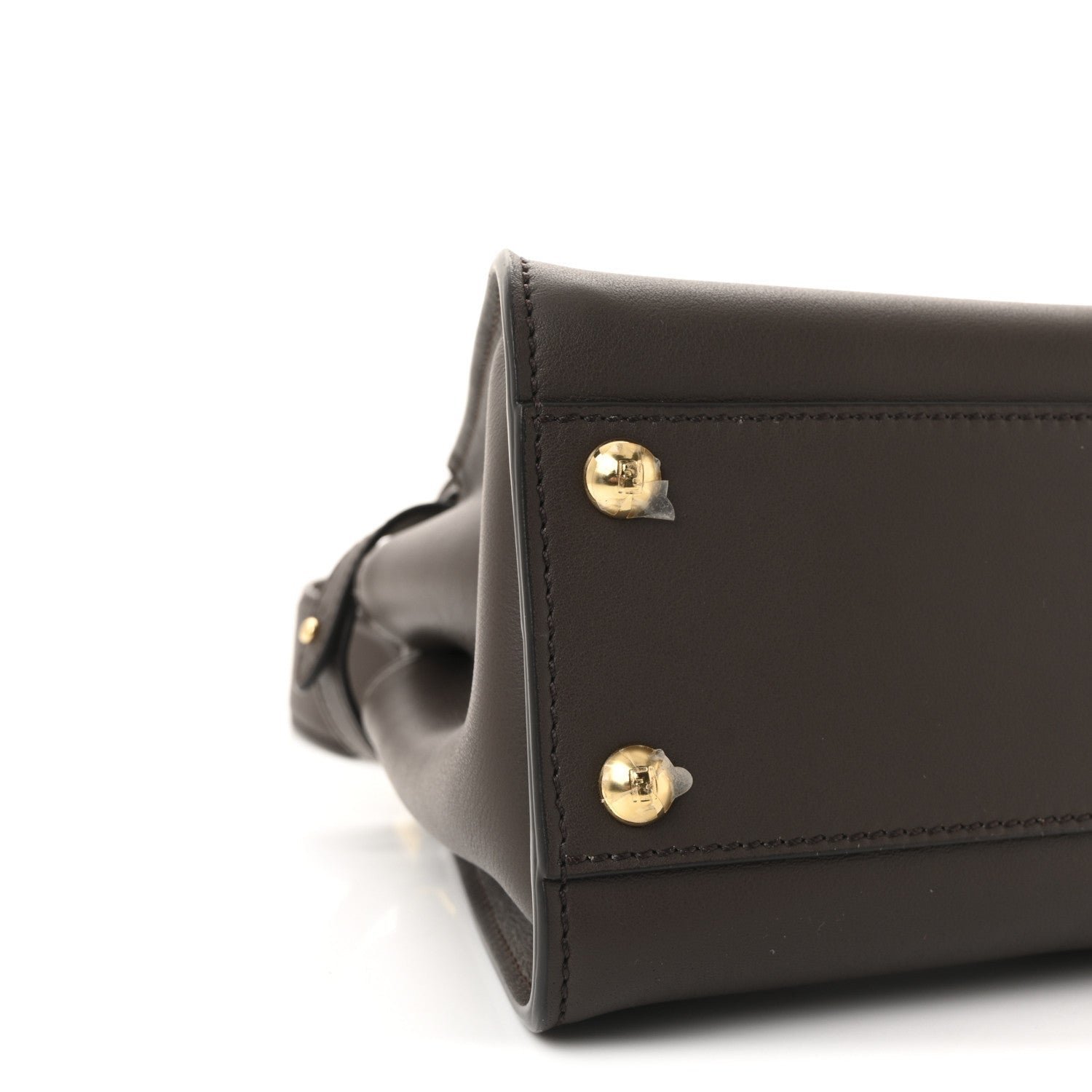 Fendi Vitello Seta Suede FF Mini Peekaboo Iconic Satchel - Image 8