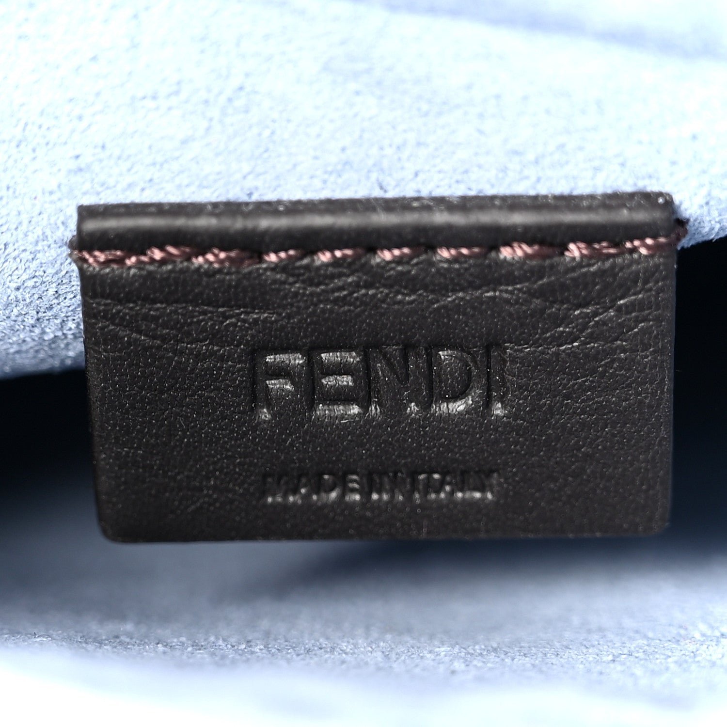 Fendi Denim Vitello King FF Embroidered Plexiglass Mini Sunshine Shopper Tote - Image 6