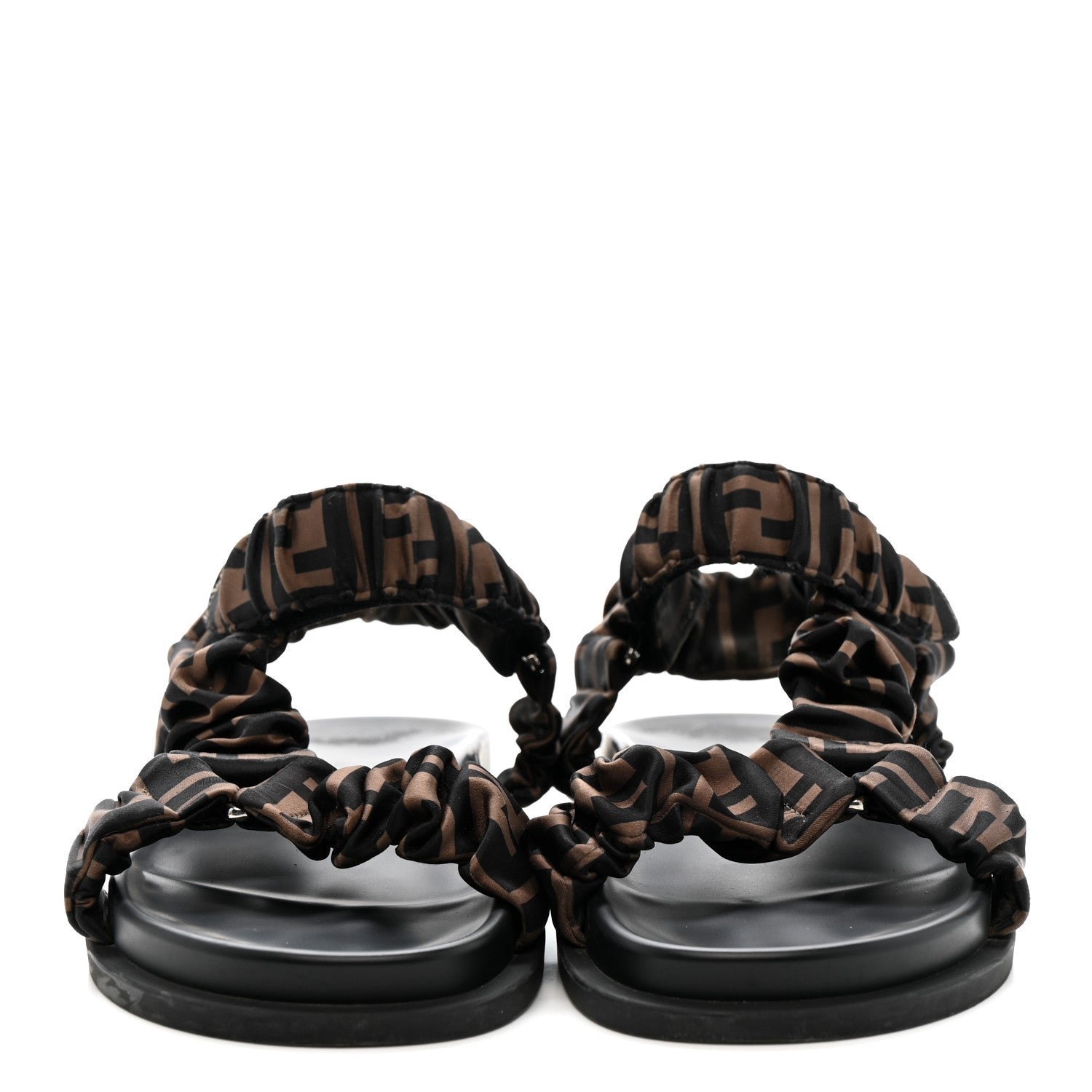 Fendi Feel Brown satin sandals 38 - Image 3