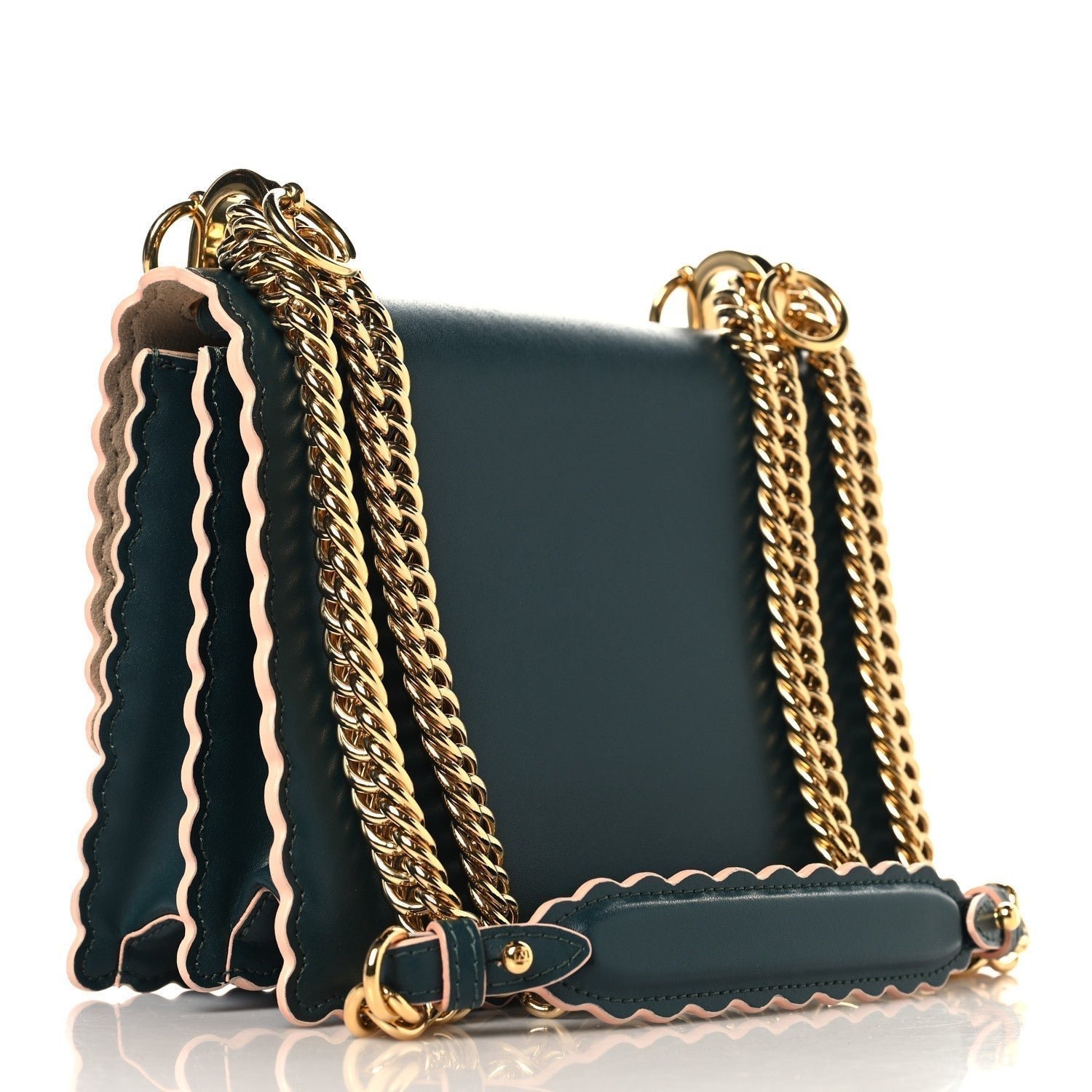 Fendi Vitello Liberty Scalloped Studded Small Kan I Shoulder Bag - Image 3