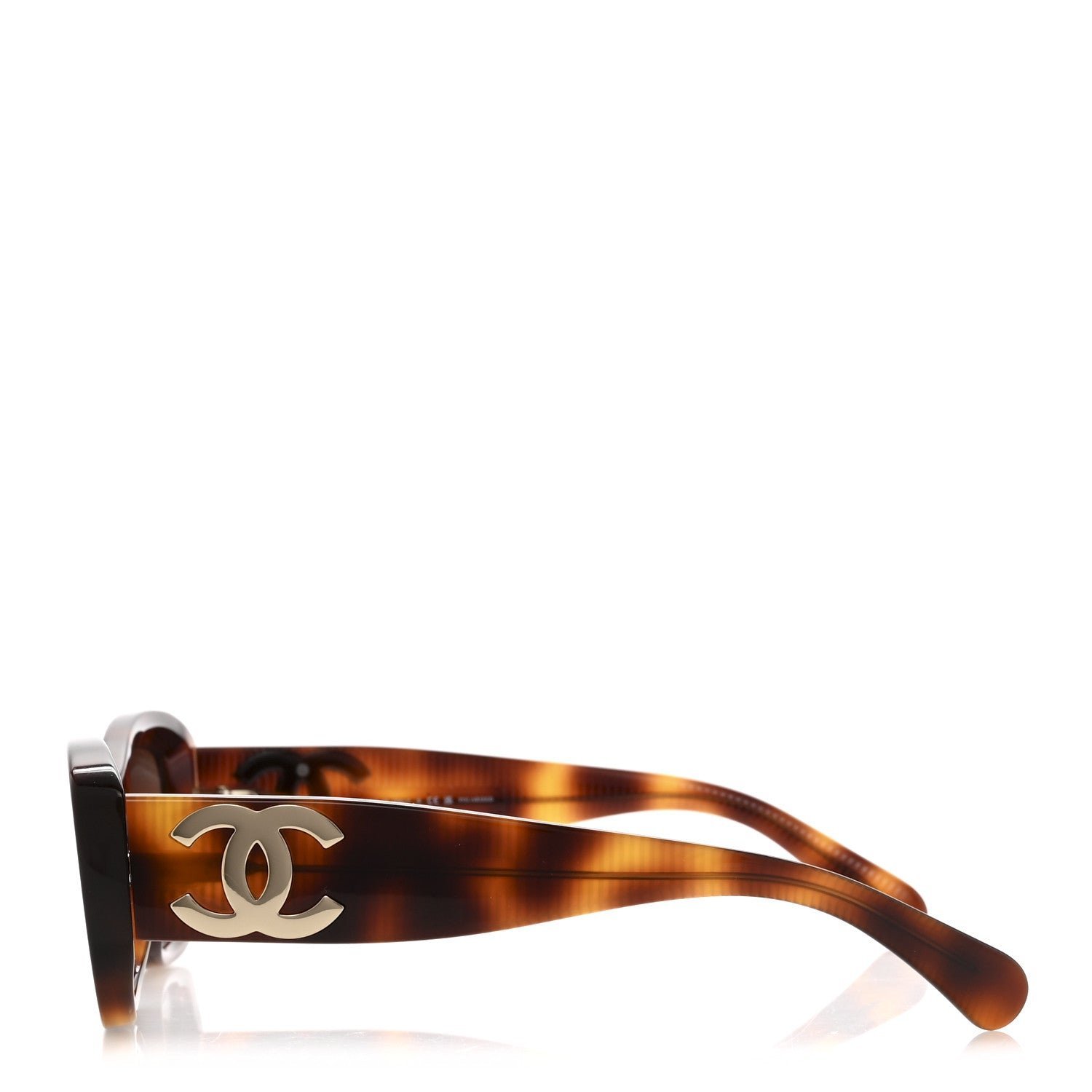 Acetate Polarized Rectangle Sunglasses 5493 Tortoise - Image 3