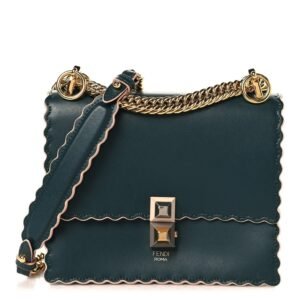 Fendi Vitello Liberty Scalloped Studded Small Kan I Shoulder Bag