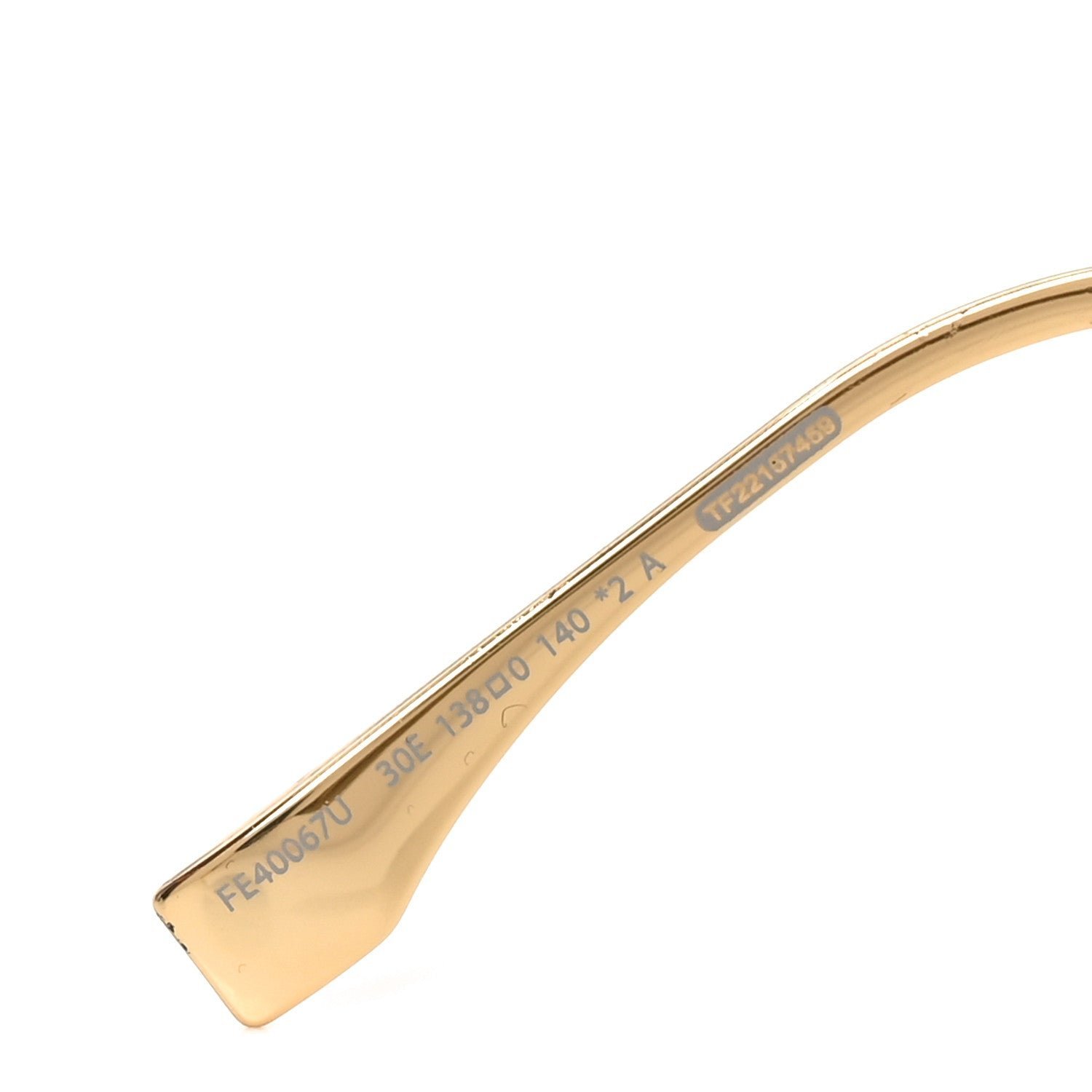 Acetate Metal Fendigraphy Shield Sunglasses FE 40067U Brown Gold - Image 6