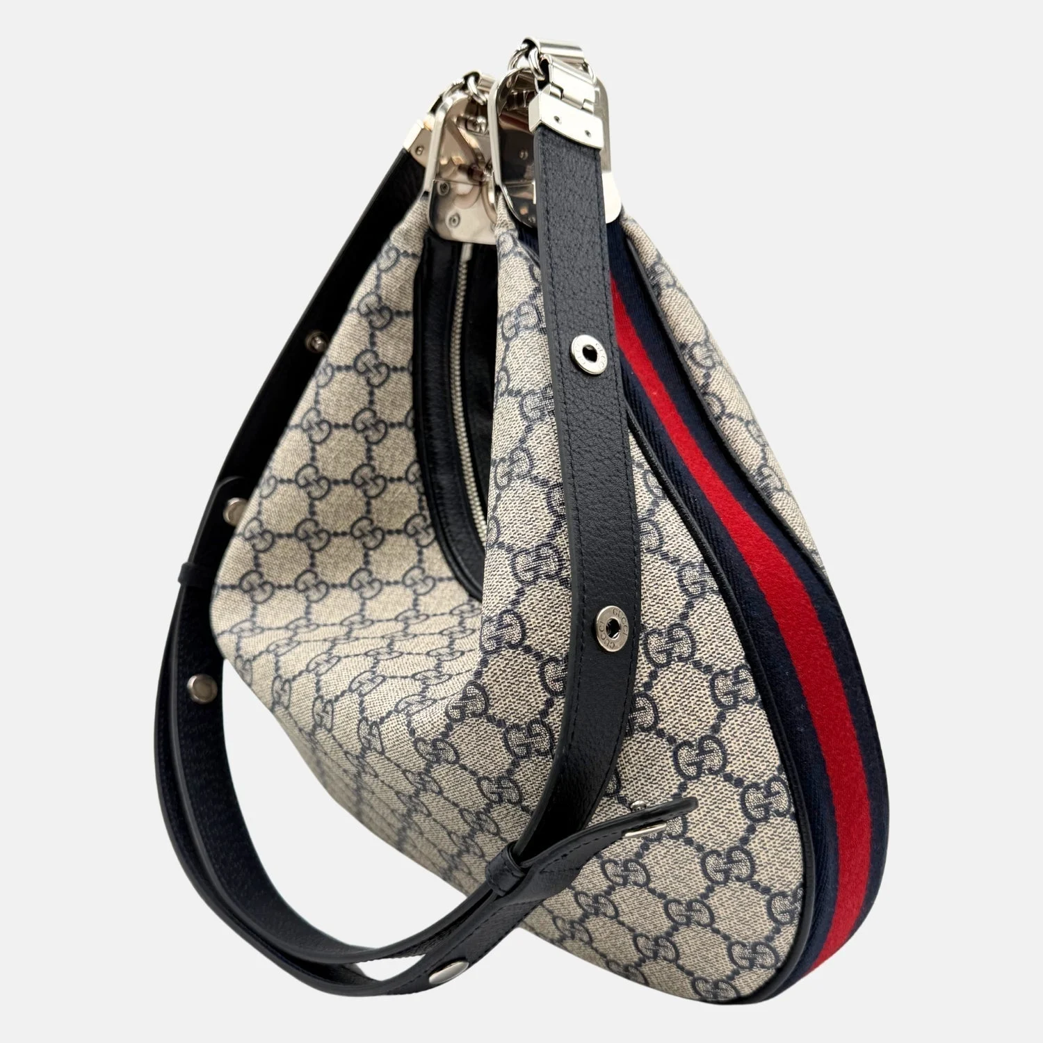 Attache Shoulder Bag Beige GG Supreme Canvas Large - Image 4