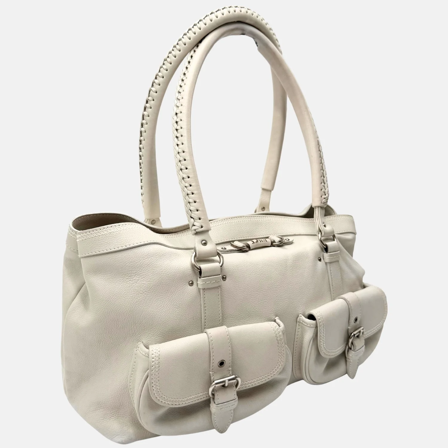 My Dior Satchel White Leather - Image 4
