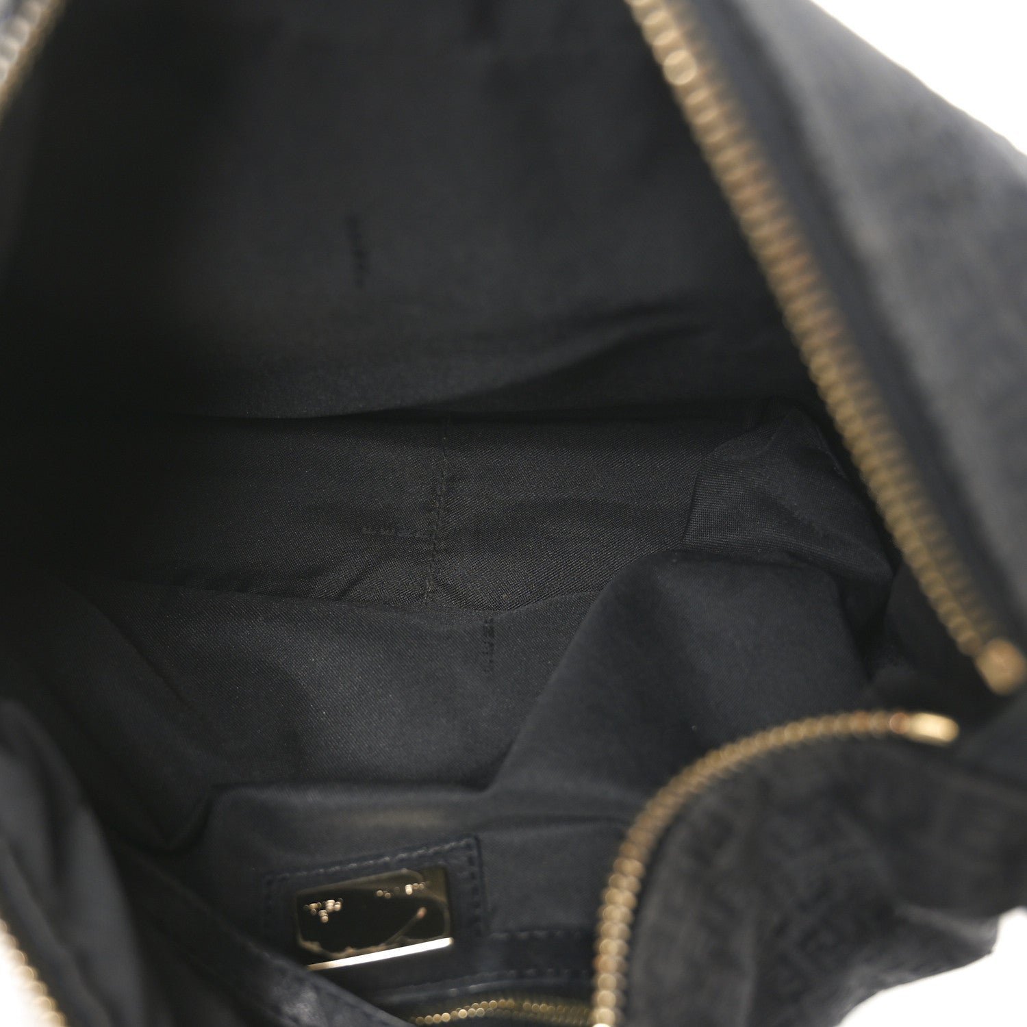 Baguette Black Zucca Canvas Bag with Leather Trim - Image 5