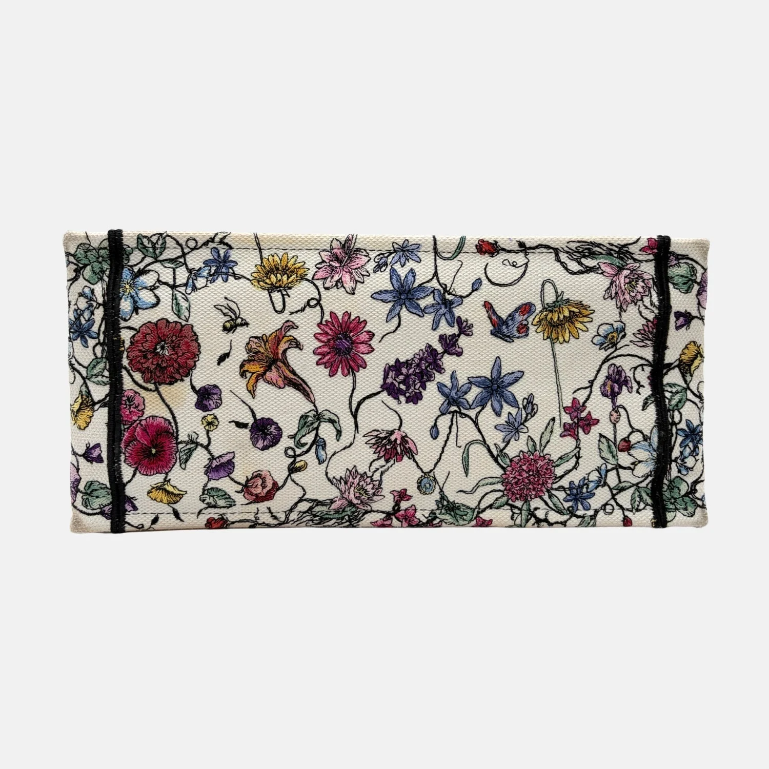 Book Tote Medium Jardin d’Hiver Embroidered Canvas - Image 5