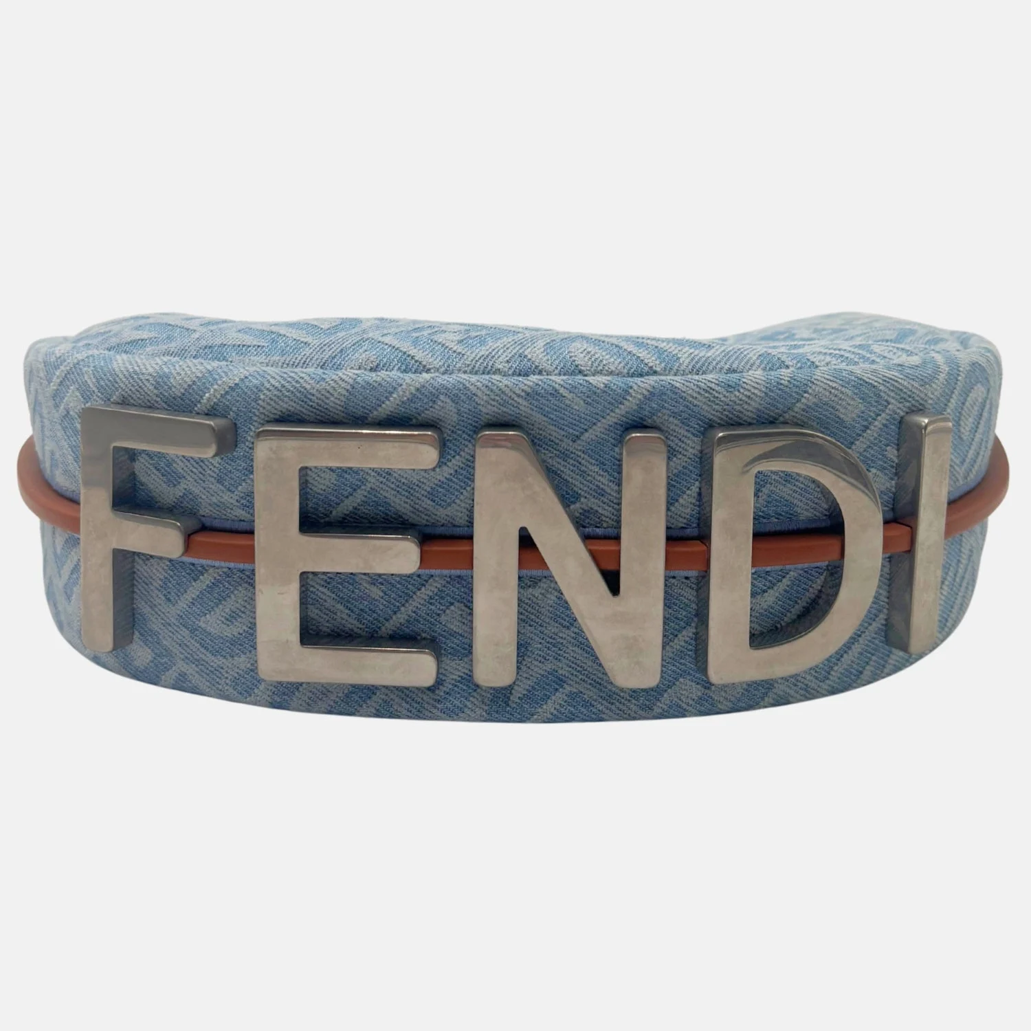 Fendigraphy Hobo Bag Blue Denim - Image 5