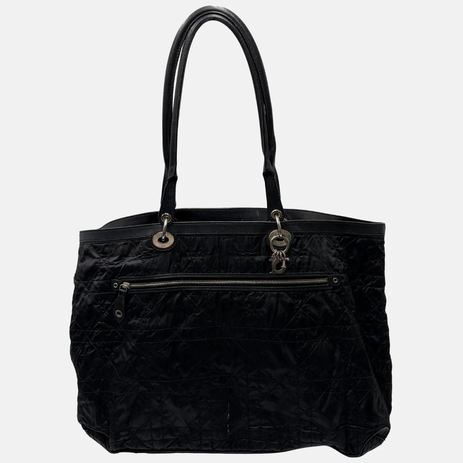 Cannage Tote Bag Black Nylon - Image 5