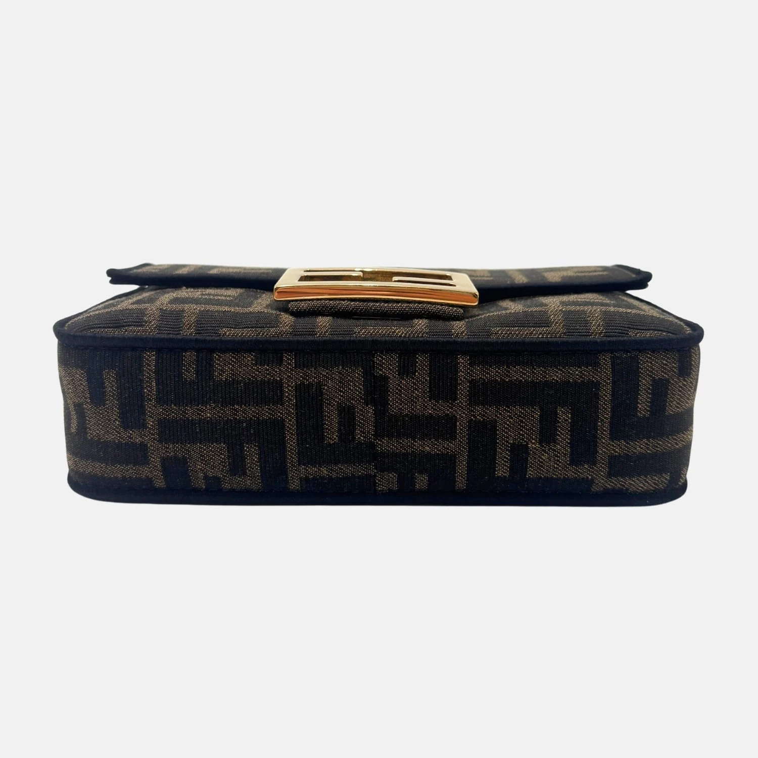 Zucca Baguette Bag Brown Canvas - Image 3