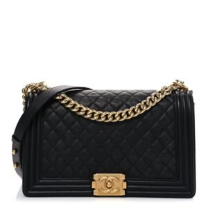 Caviar Quilted New Medium Boy Flap Black