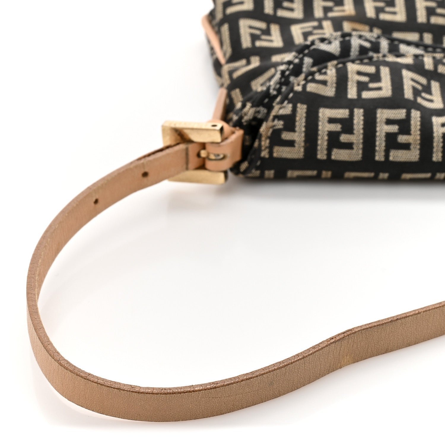 Fendi Zucchino Baguette (Beige/Black Canvas) - Image 11